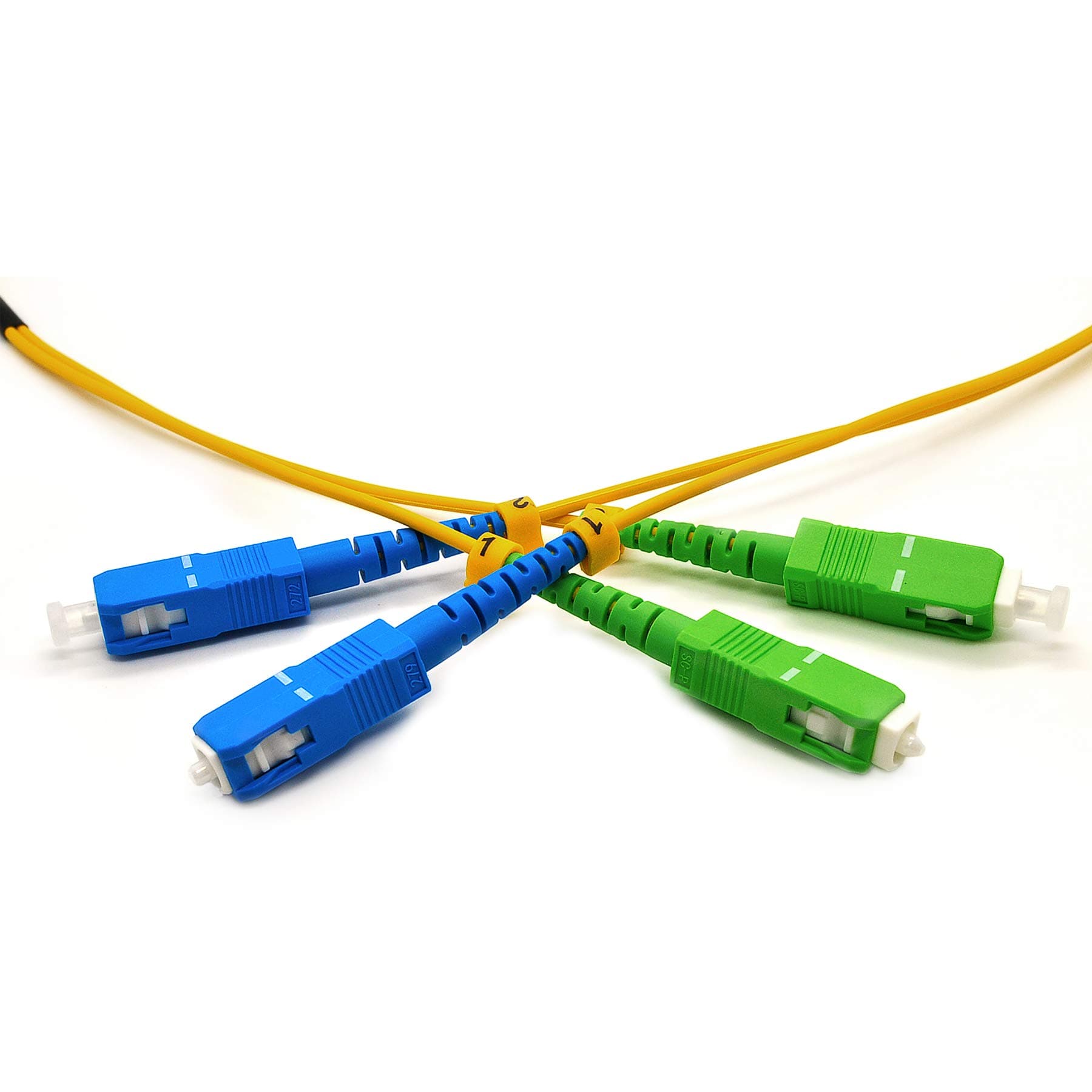 2m (6ft) SC UPC to SC APC Duplex Fiber Optic Patch Cable SM - Single Mode