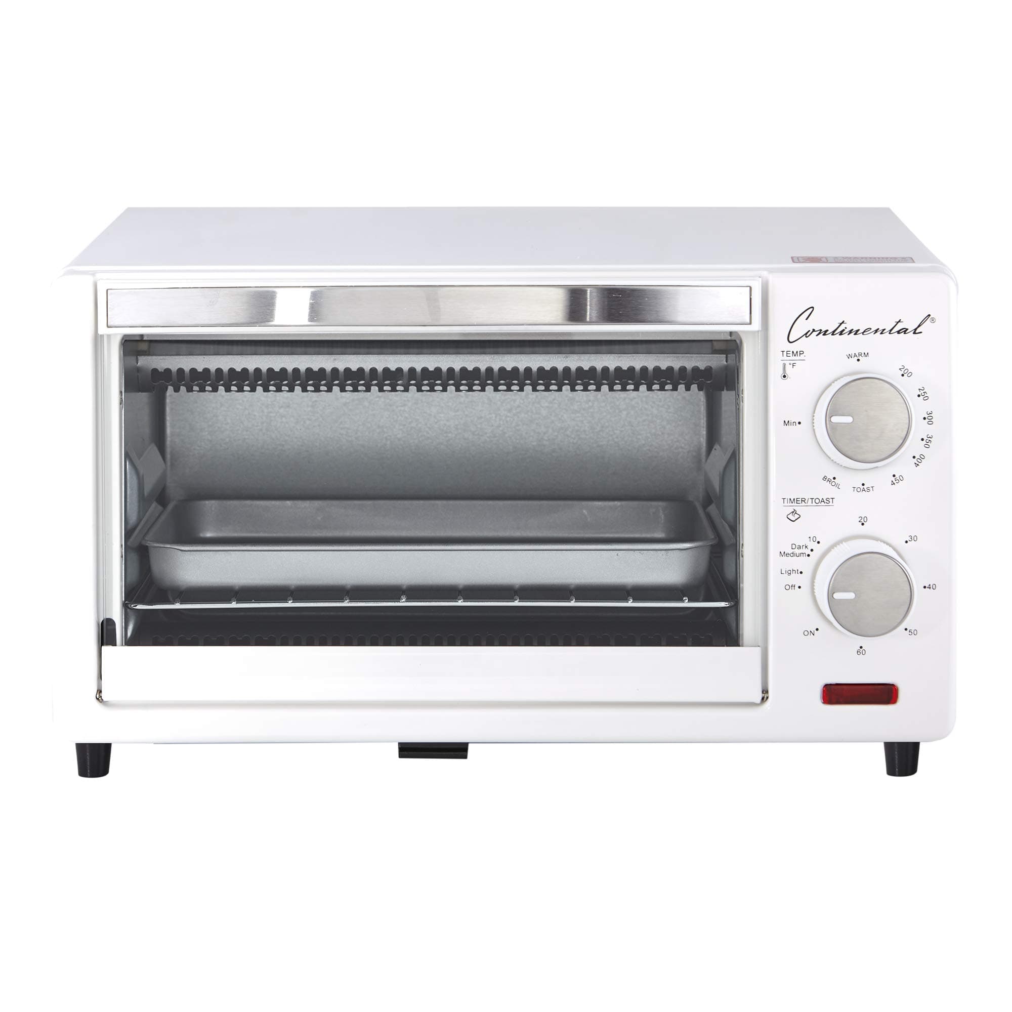 Continental ElectricCE-TO101 Toaster Oven, 4 Slice, White