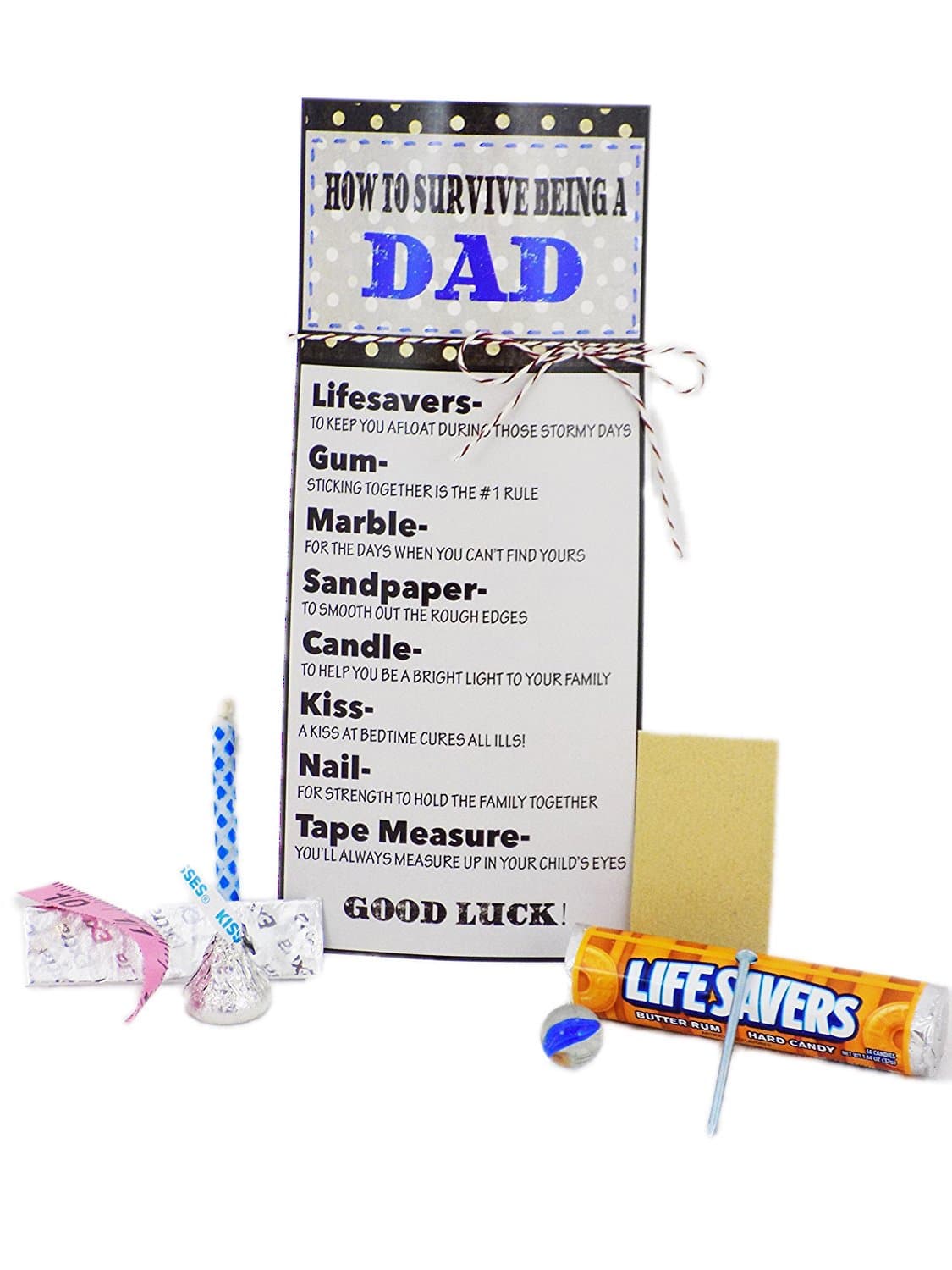How to Survive Being a Dad Interactive Greeting Card - 'Survival Kit' Gift