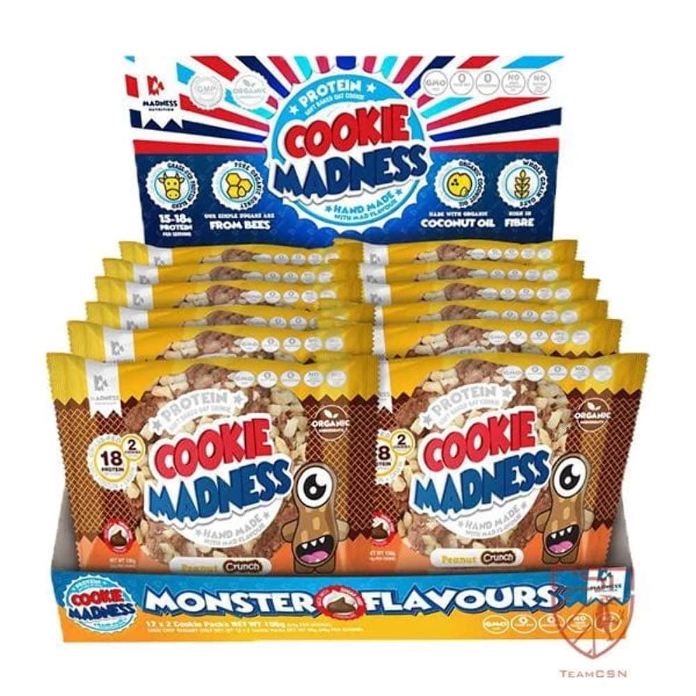 Madness Nutrition Cookie Madness Egg White Biscuit Box, 12x106g (Cinna - BunBun Swirl)