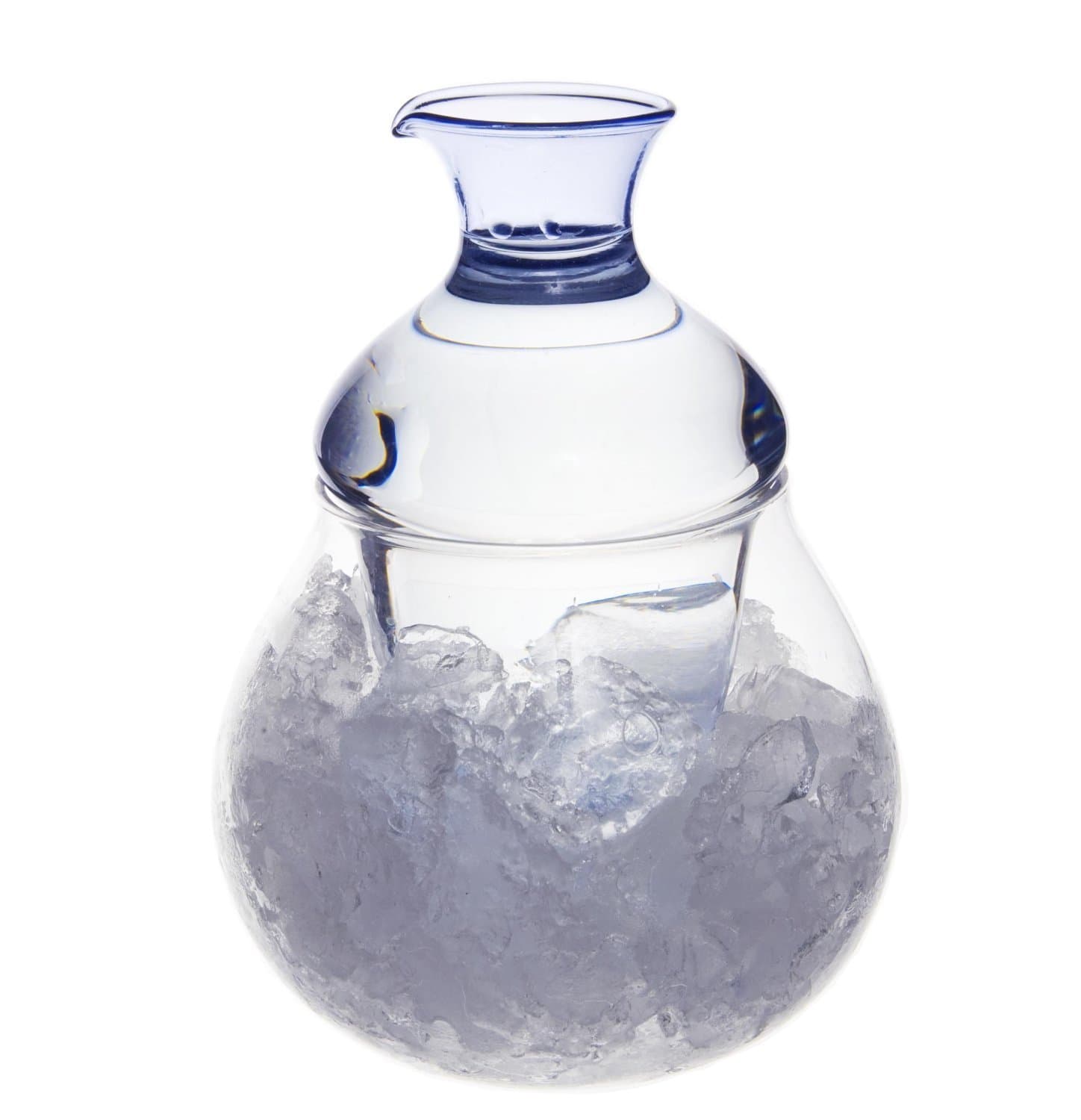 Sake Carafe/Chiller ~ Two-Piece 220ml (7.4 oz) by Artisan Glassworks