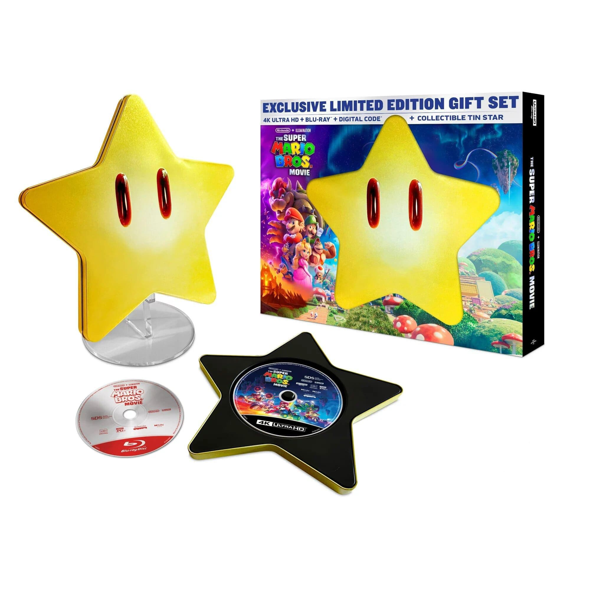 Super Mario Bros. Movie (Exclusive) Limited Edition Giftset with Collectible Tin Star (4K Ultra HD + Blu-Ray + Digital Copy)