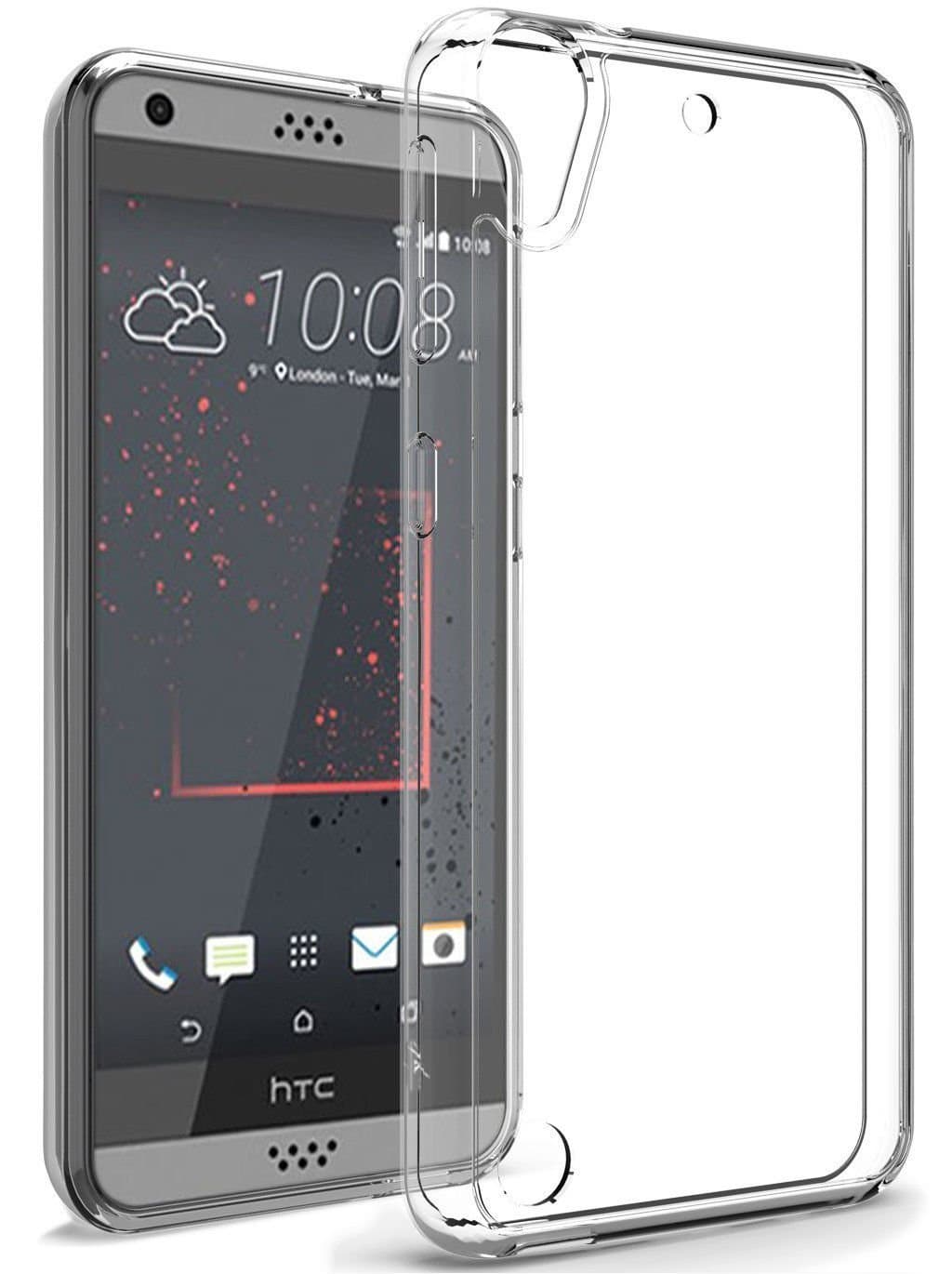 SS Tech HTC Desire 530 Crystal Clear Soft Gel TPU Bumper Case with Anti-Scratch Clear Back Compatible With HTC Desire 530