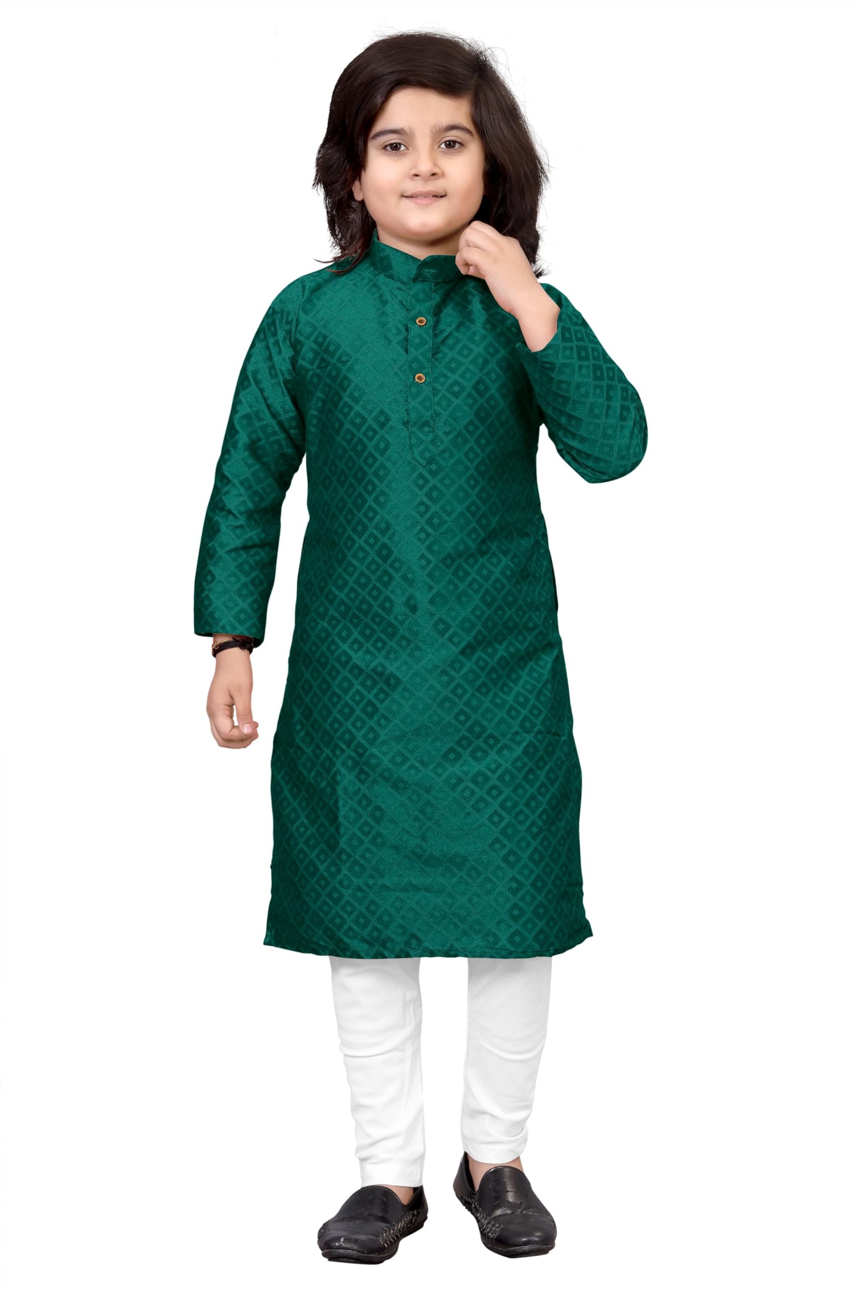 TrustousKurta pyjama for boys in silk pattern Best colours