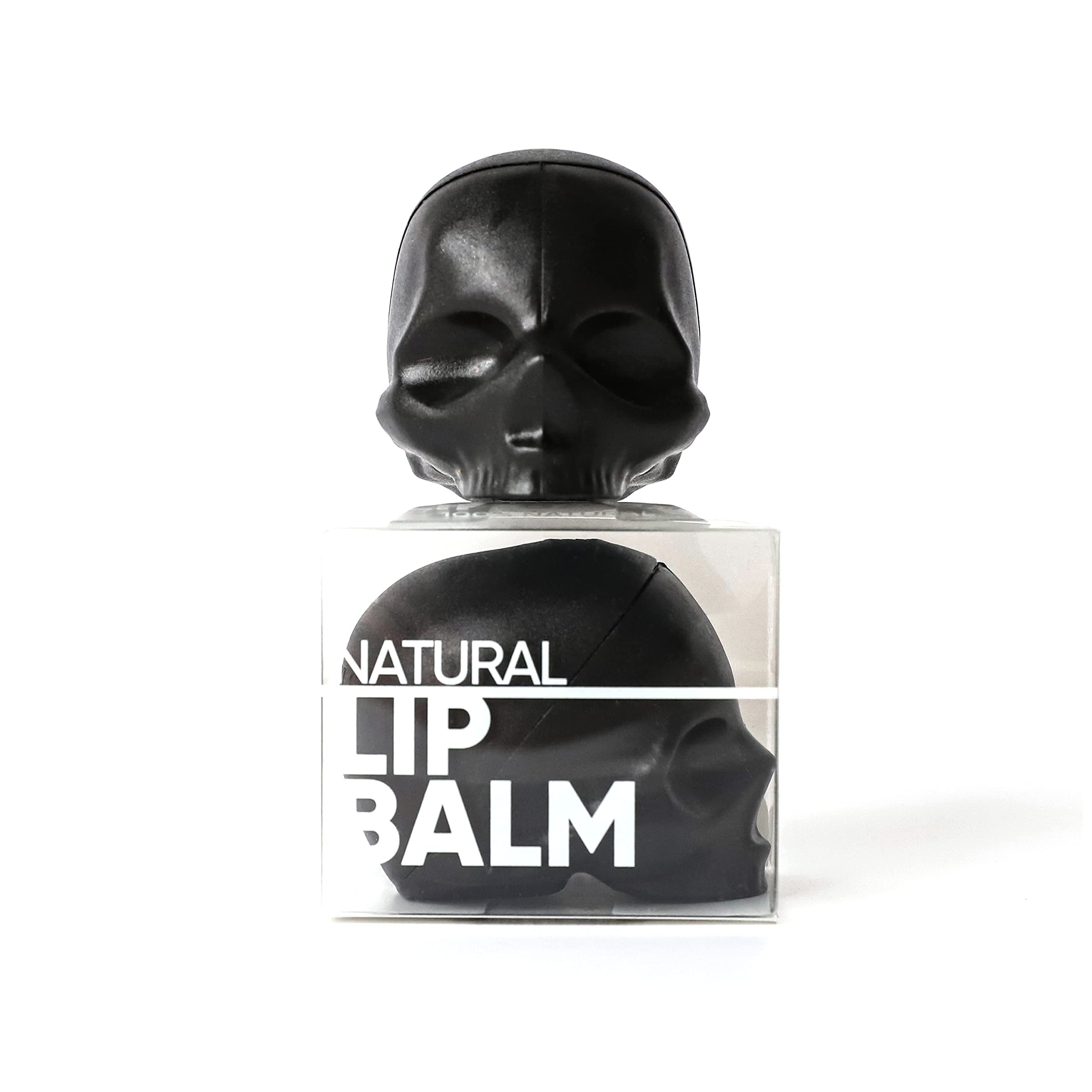 Rebels Refinery 1-Piece Capital Vices Skull-Shaped Lip Balm - Passion Fruit Flavor, Black
