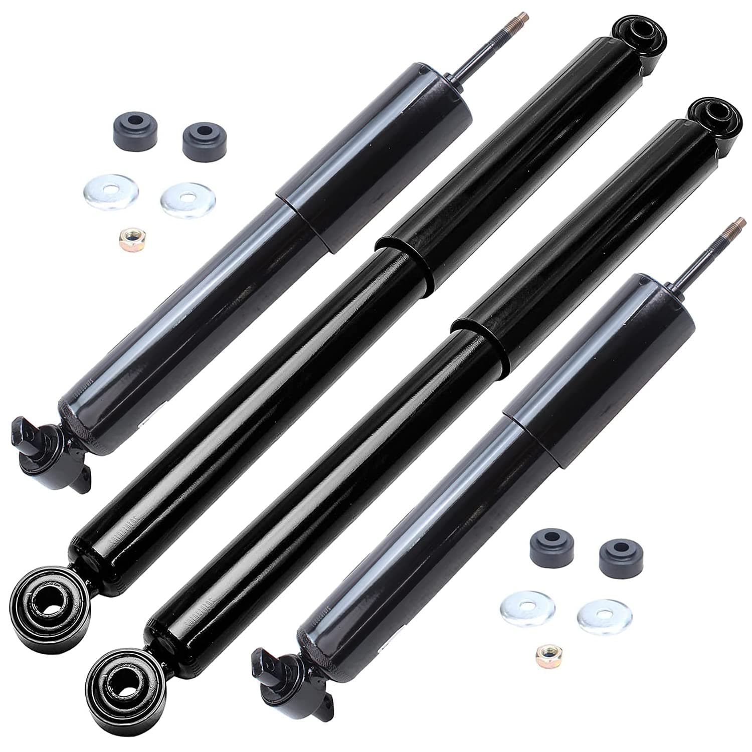 Detroit Axle - RWD Shock Absorbers for 1999-2006 Chevy Silverado GMC Sierra 1500 [Without Electronic Suspension], 4 Shock Absorbers Front and Rear 2000 2001 2002 2003 2004 2005 Replacement