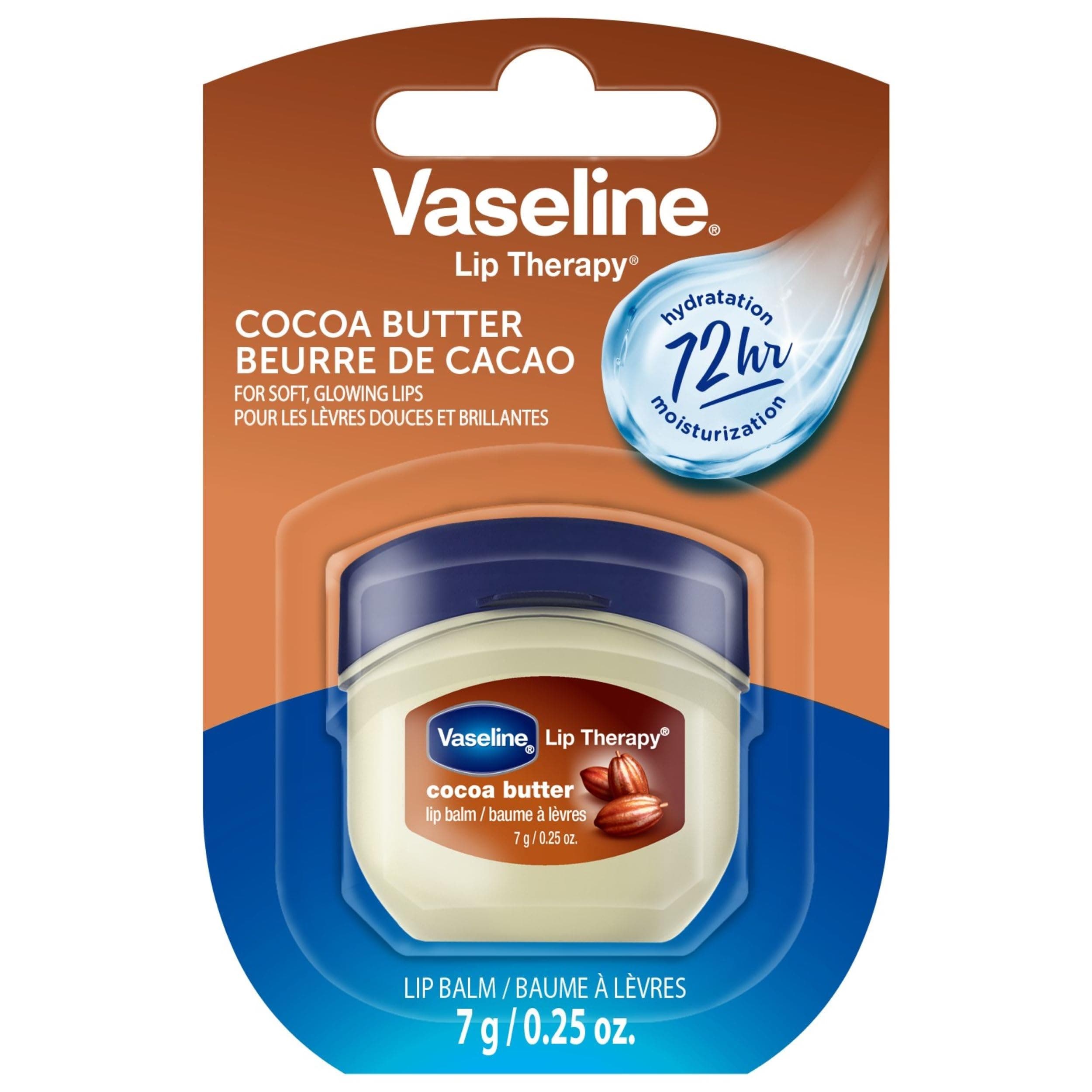 Vaseline Lip Therapy Lip Balm Mini, Cocoa Butter, 0.25 oz