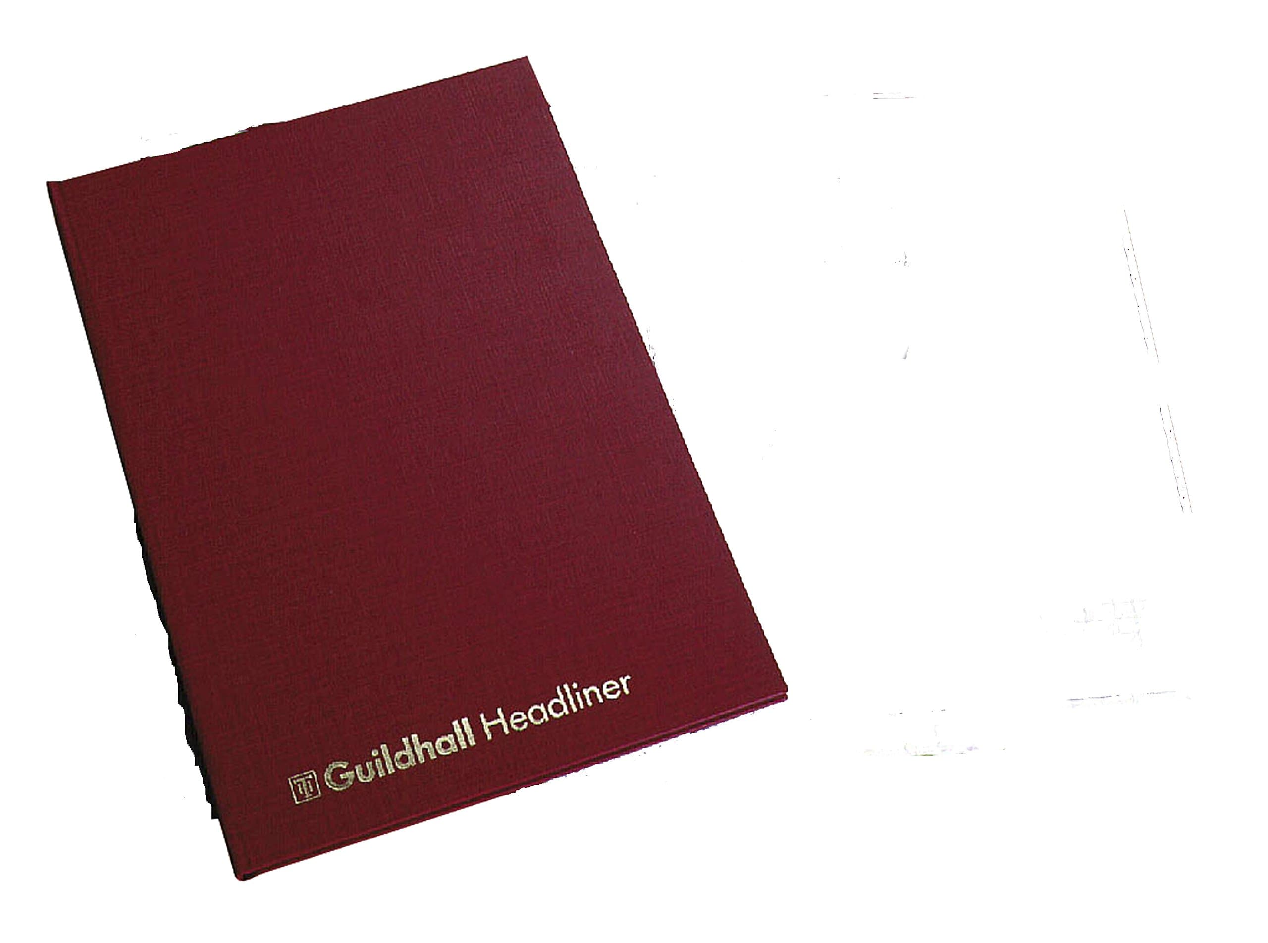 Exacompta - Ref 38/14Z - Guildhall - Headliner Case bound Hardback Account Book, 298 x 203mm, 14 Cash Column, 80 Pages, Tamper-Proof, Precision Ruled 95gsm Ledger Paper - Burgundy