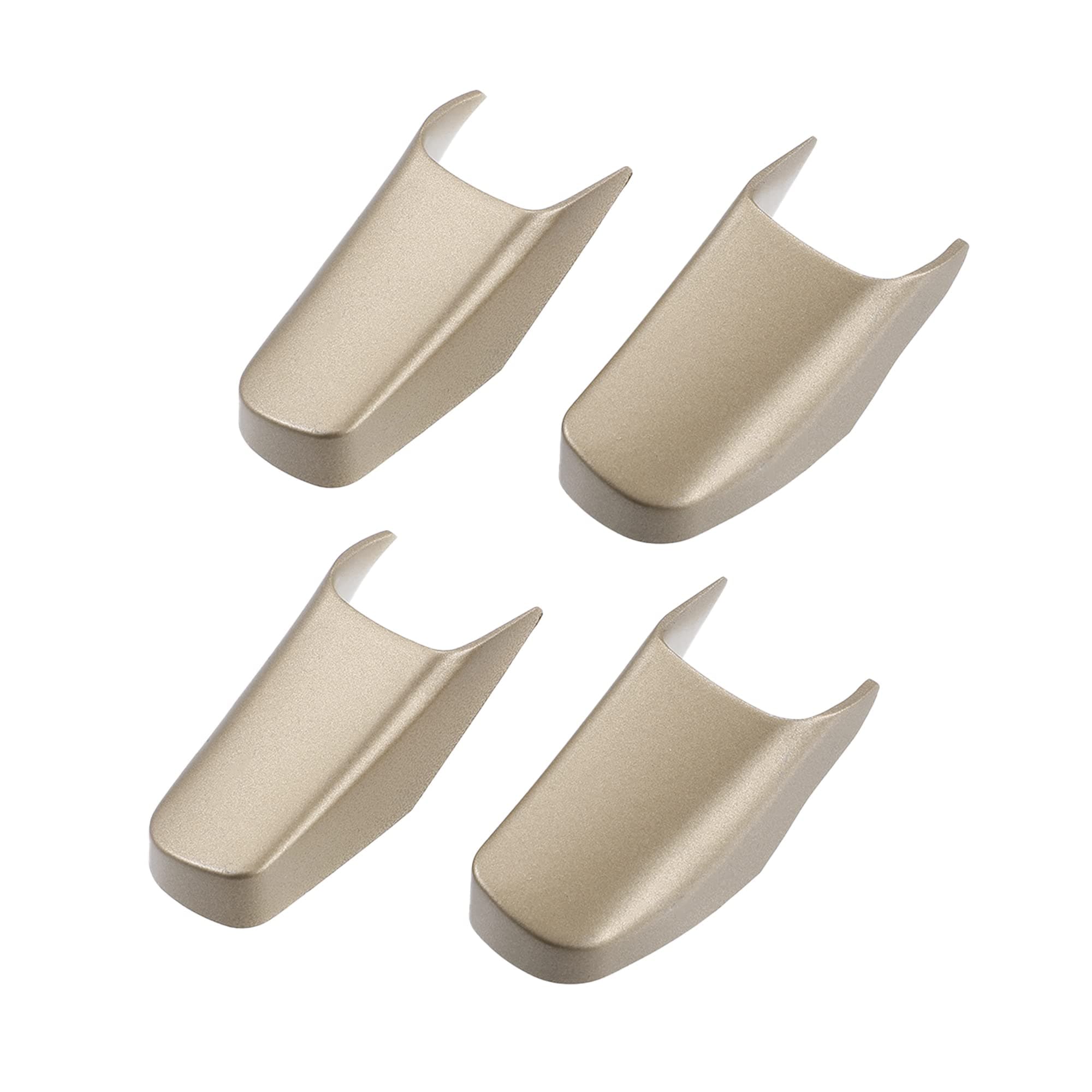 X AUTOHAUX 4pcs Car Pull Strap End Caps 2 Door Replacement for Lincoln Town 2003-2011 Gold Tone