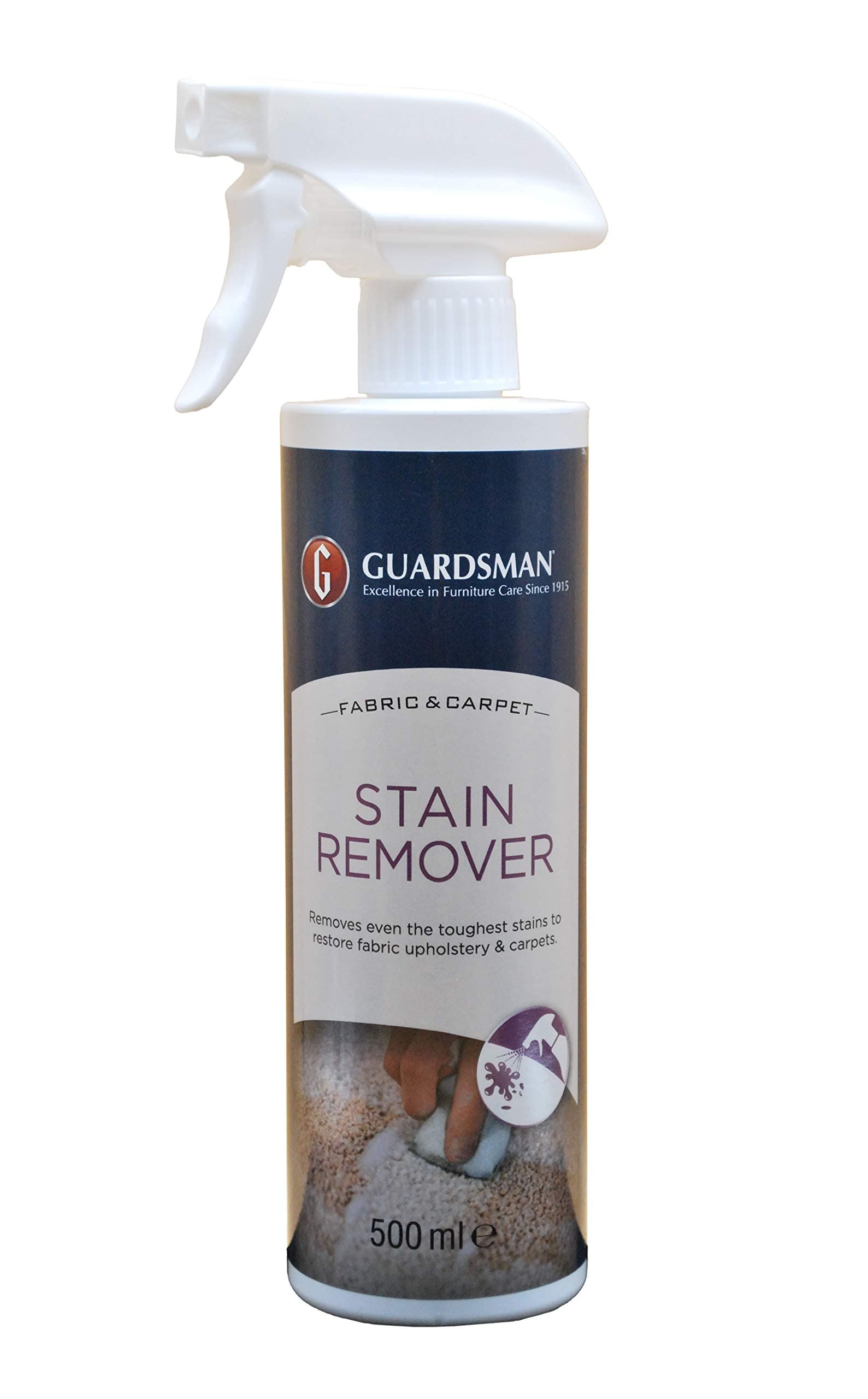 Guardsman Fabric & Carpet Stain Remover Spray - 500ml to Clean and Protect Fabric Furniture - Restore Fabrics Upholstery Cleaning Spray for Carpets, Sofas, Car interiors, Dining Chairs & Rugs