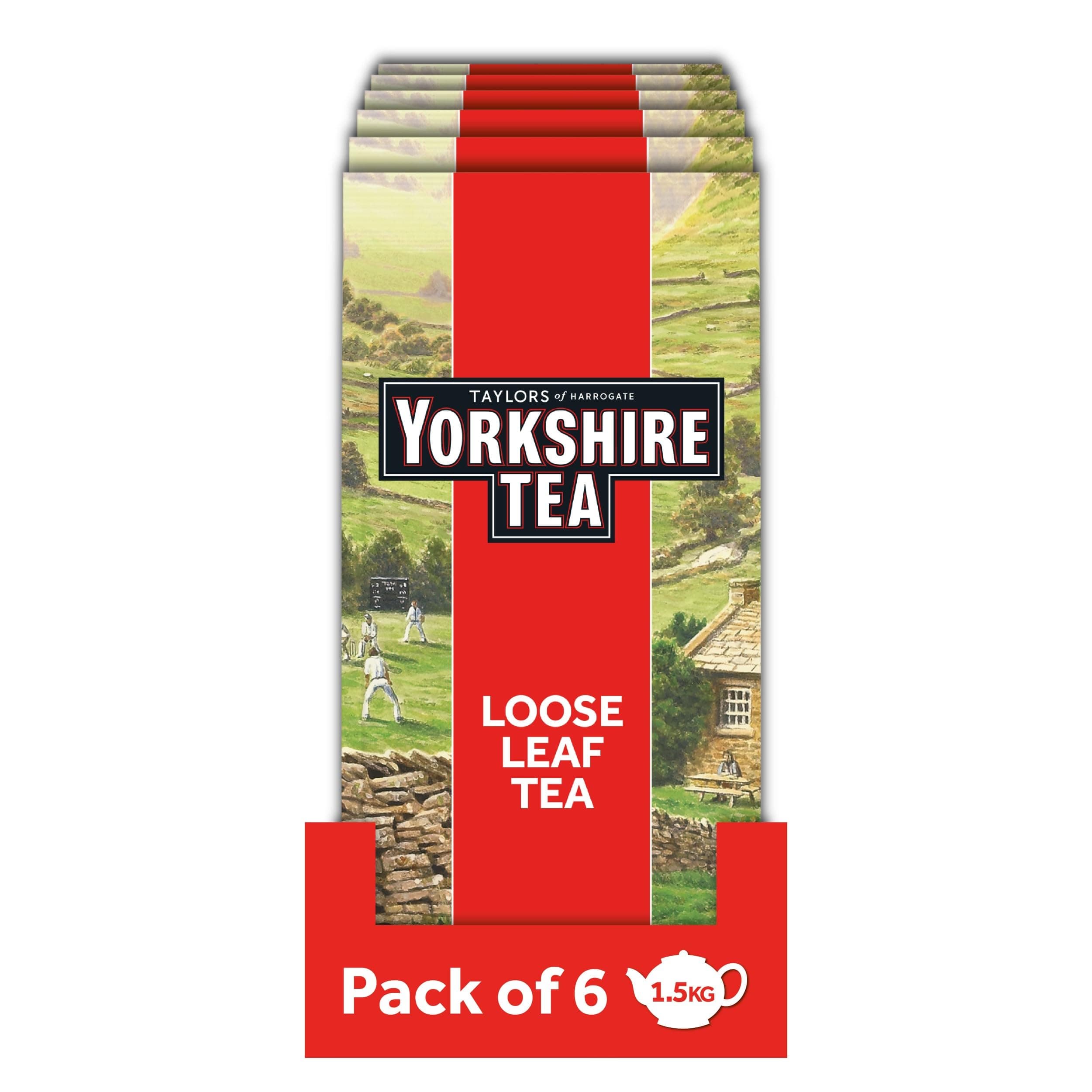 Yorkshire Tea Loose Leaf Tea, Total of 1.5 kg (6 Packs of 250 g)