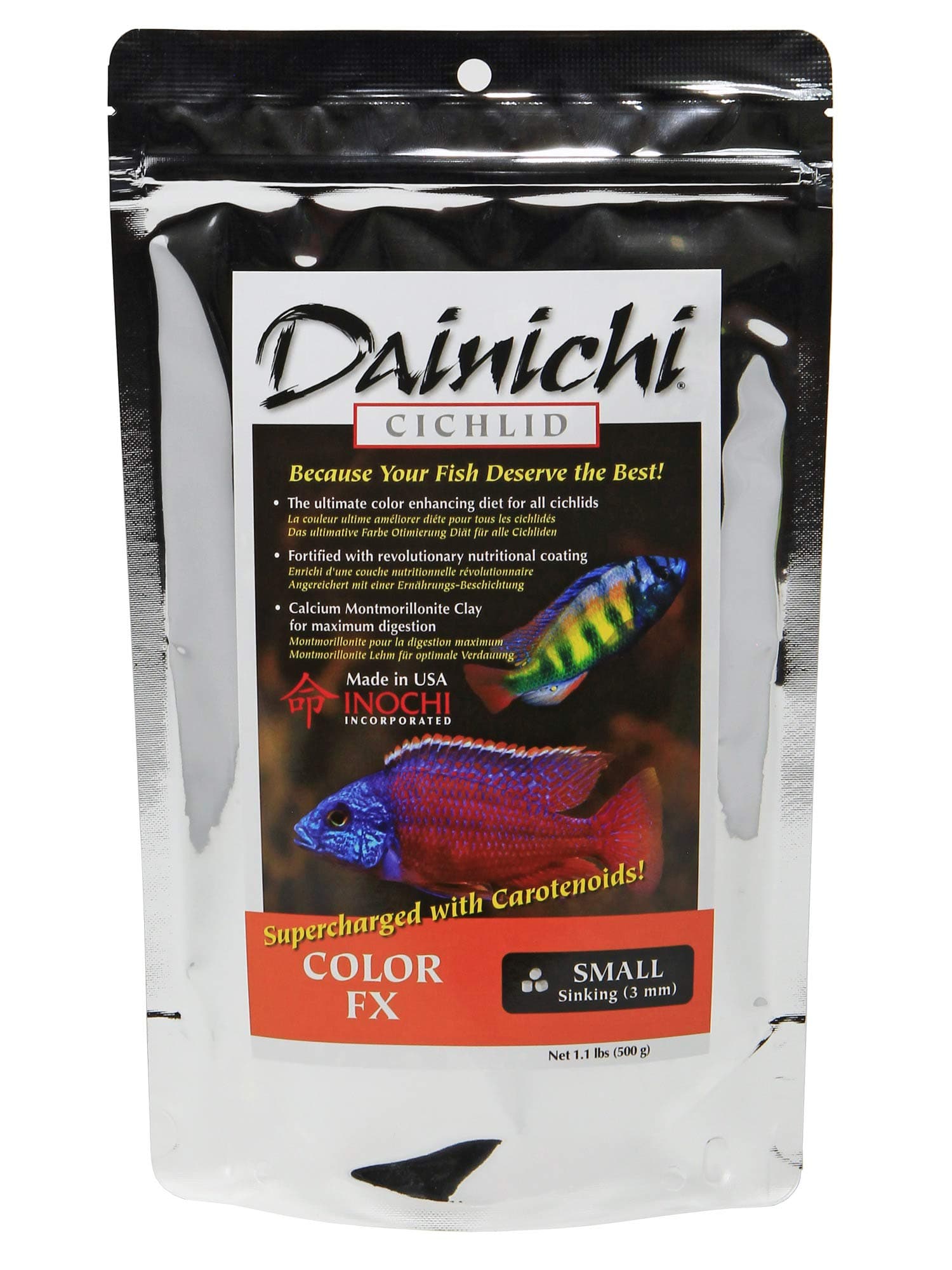 Dainichi Cichlid Food - Color FX Sinking Small Pellet - 1.1 lbs