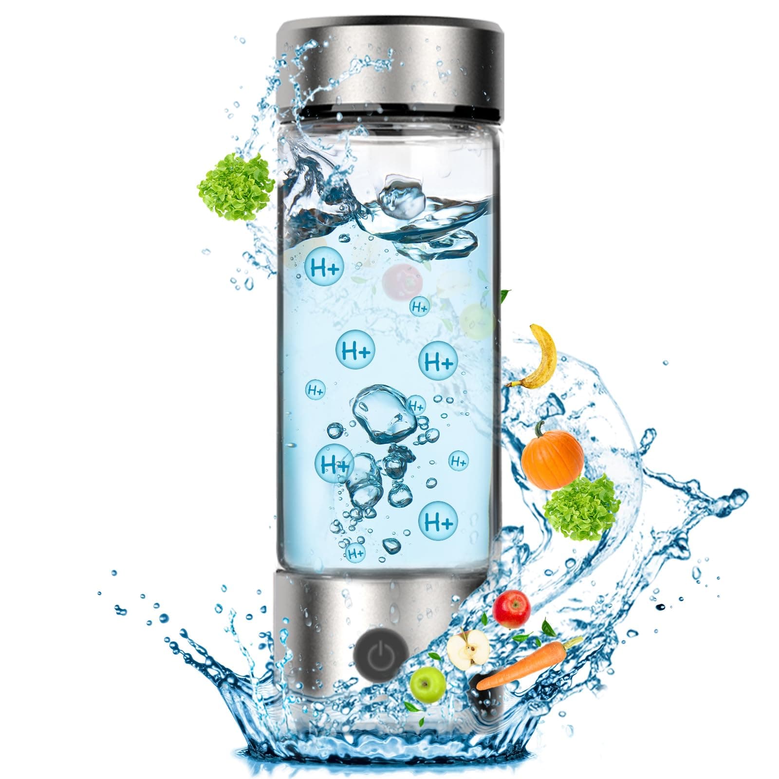 Hydrogen Water Bottle, Portable Rechargeable aquahealth Hydrogen Water Generator, Hydrogen Water Ionizer Machine, with SPE/PEM Technology, for Home Office Travel Fitness Drinking
