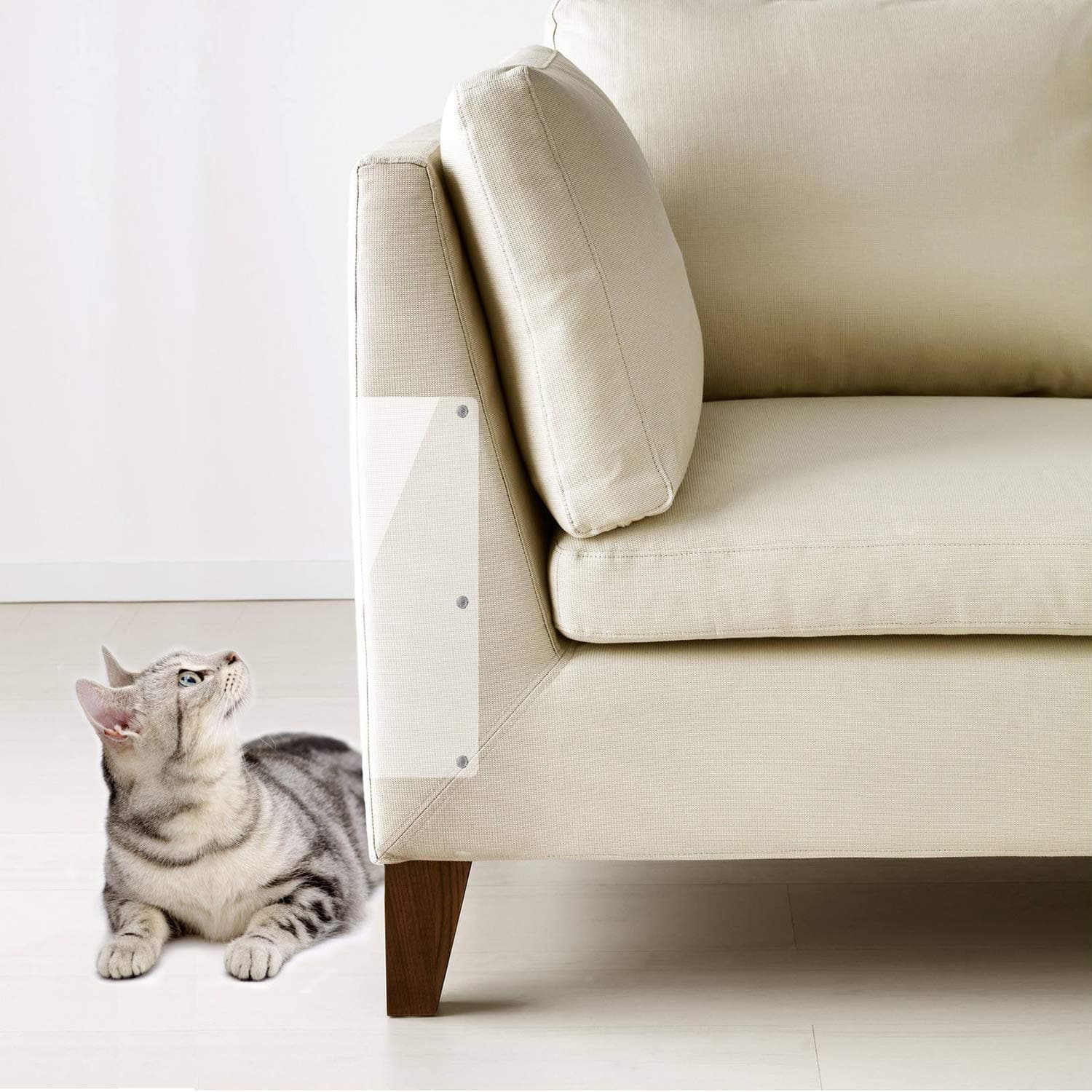 PetIsay Anti-Scratch Furniture Protectors(Set of 4), Protect Your Furniture from Dog/Cat Claws, Cat Scratch Deterrent Pad, Cat-Proof Couch Guard, Door Shield