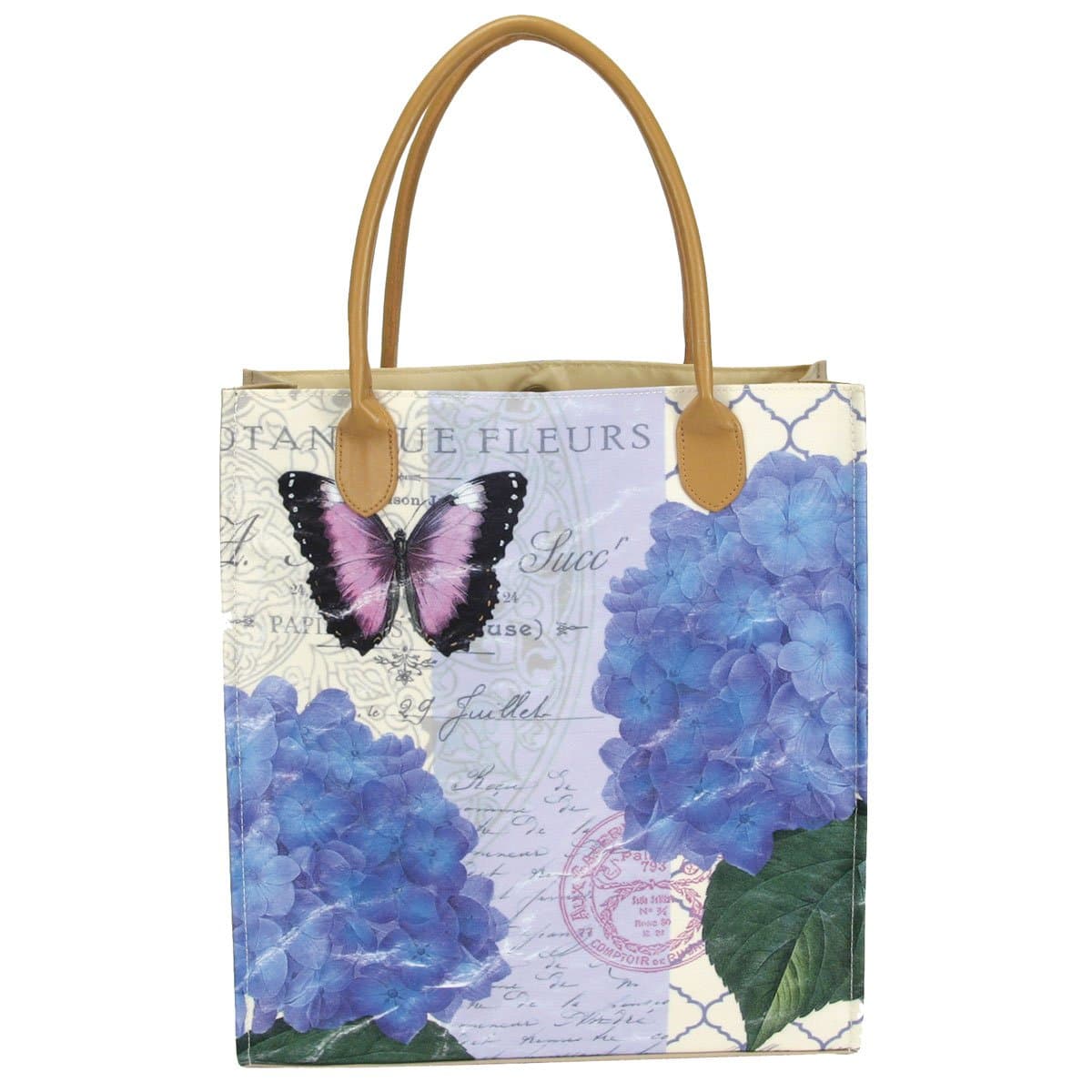 Modern Vintage Blue Hydrangea Tote Bag, Multi, One Size