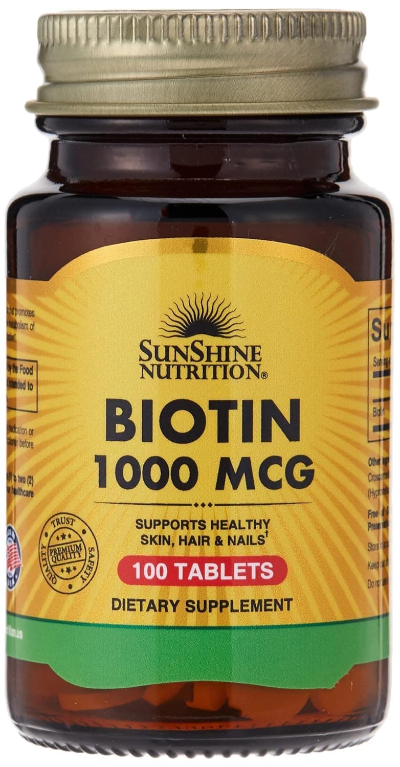 Biotin 1000 Mcg 100 Tablets | To Support Healthy Skin, Hair & Nail