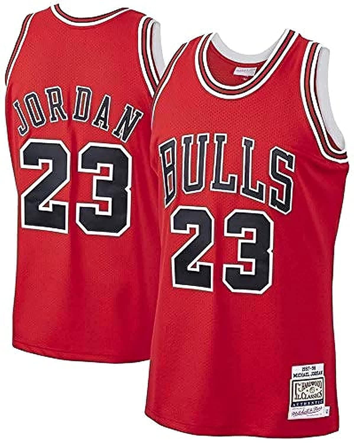 Chicago Bulls NBA Jersey #23 Michael Jordan 1997-98 Retro Sleeveless Comfortable Mesh Embroidered Fresh Breathable Fabric,A,L:180cm/75~85kg