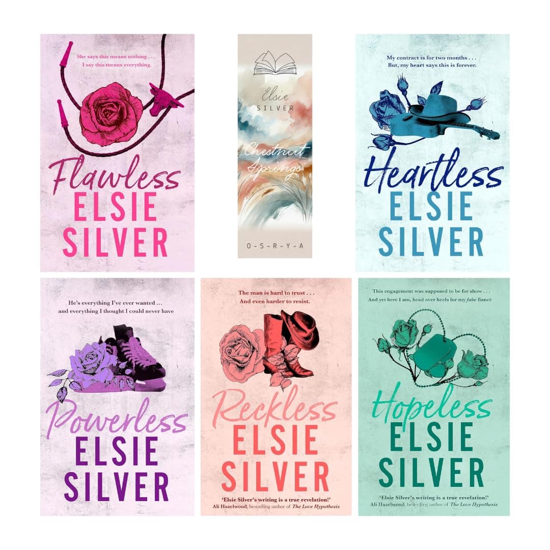 Bookmark & Chestnut Springs 5 Book Set (Reckless, Powerless, Heartless, Flawless, Hopeless) - Elsie Silver