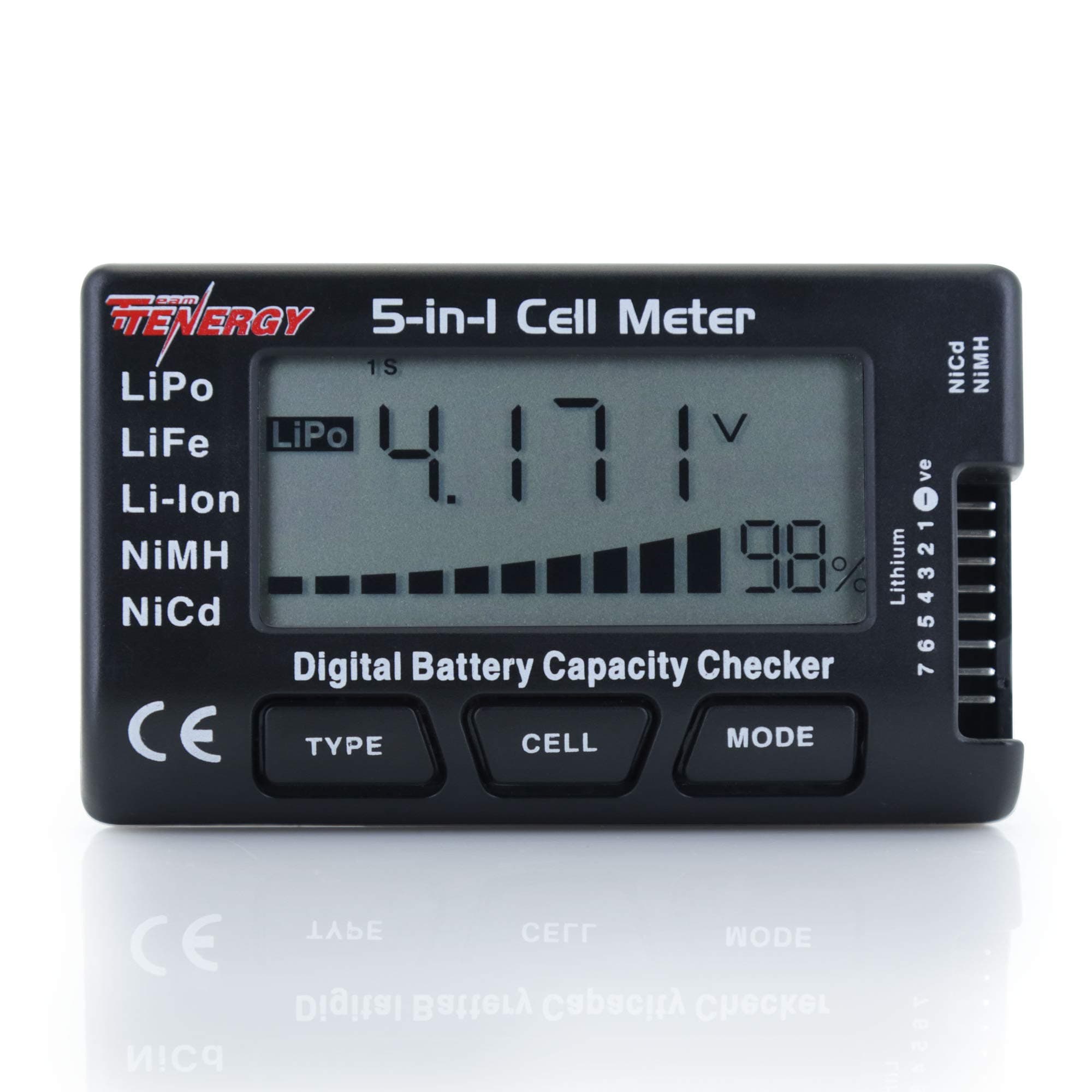 Tenergy 5-in-1 Intelligent Cell Metre Capacity Checker, Battery Balancer, Esc