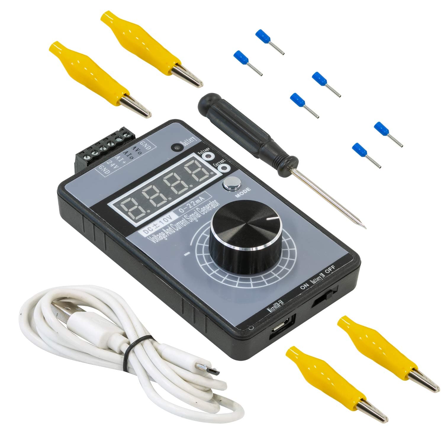 UCTRONICS DC ±10V 0/4-20mA Current Voltage Signal Generator, USB Power Supply Interface Analog Simulator for PLC and Panel Debugging, Device Testing, Frequency Converter, Flow Valve