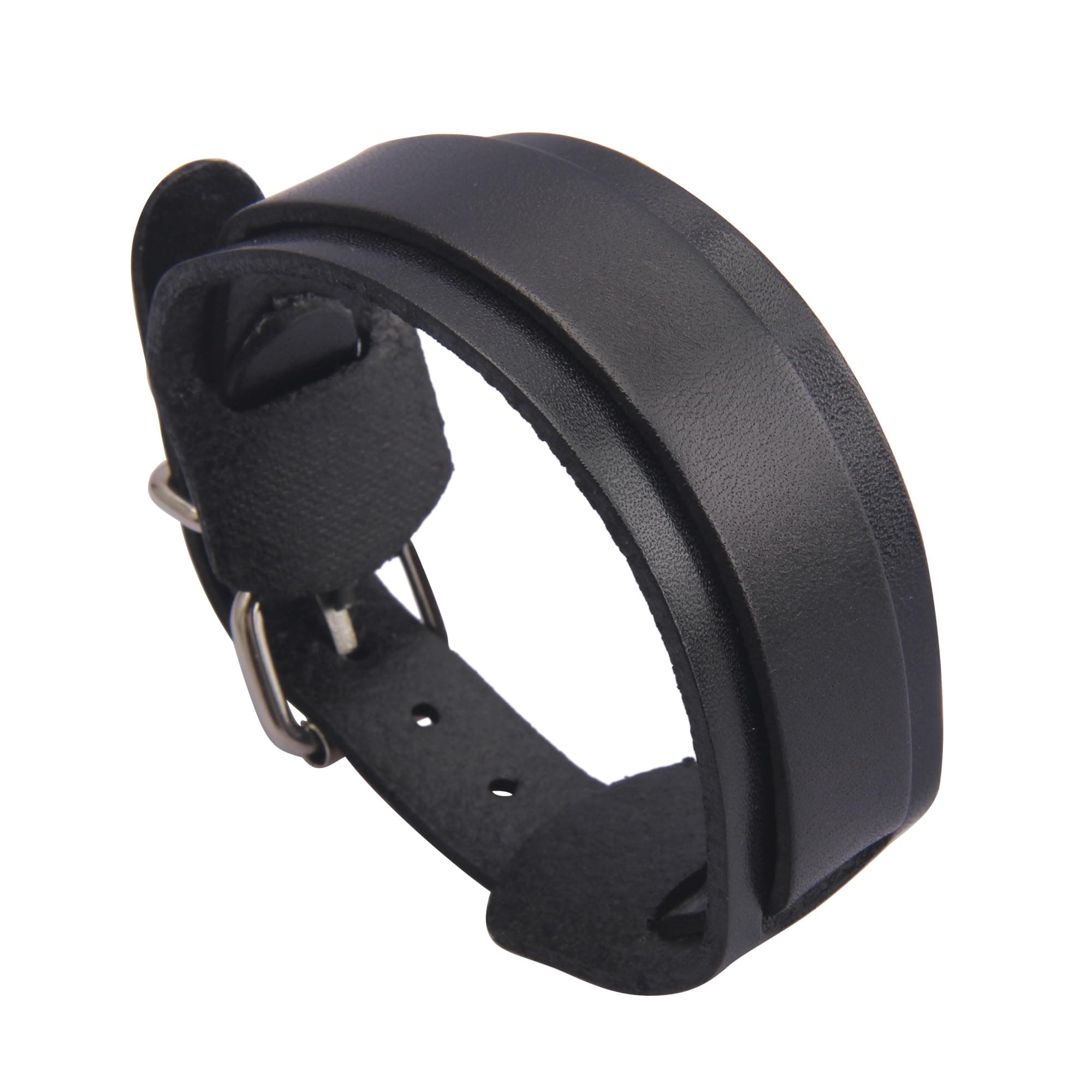 Jeilwiy Punk Leather Wristbands for Men Bracelets Handmade Wide Cuff Bangle Braided Jewelry Black Brown Adjustable - Punk Father's Gifts