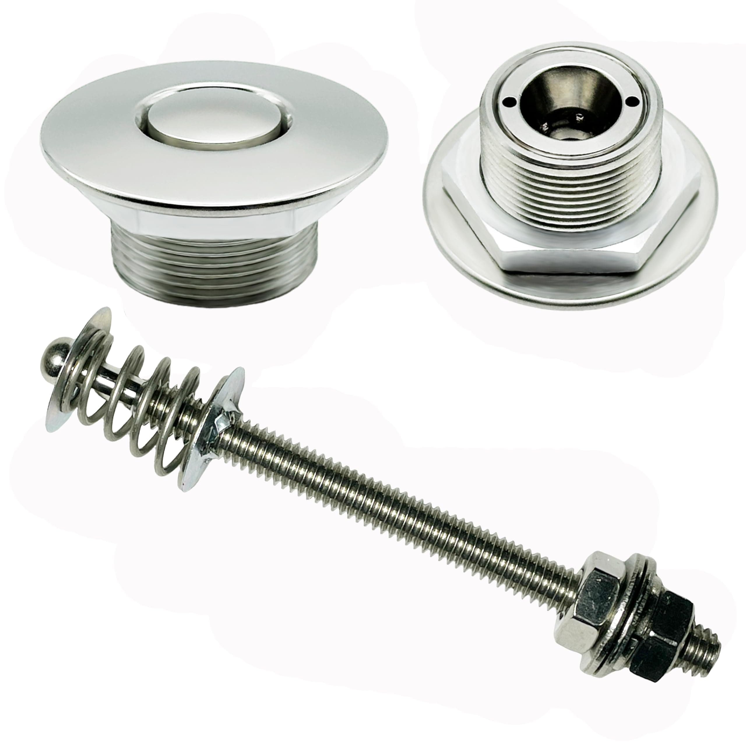 Polished Stainless Steel 1.25"" & 4"" Stud