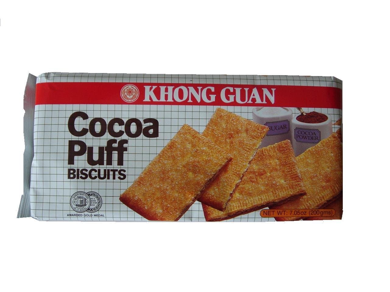 Khong Guan Cookie Cocoa Puff, 7.05-Ounce Units (Pack of 24)