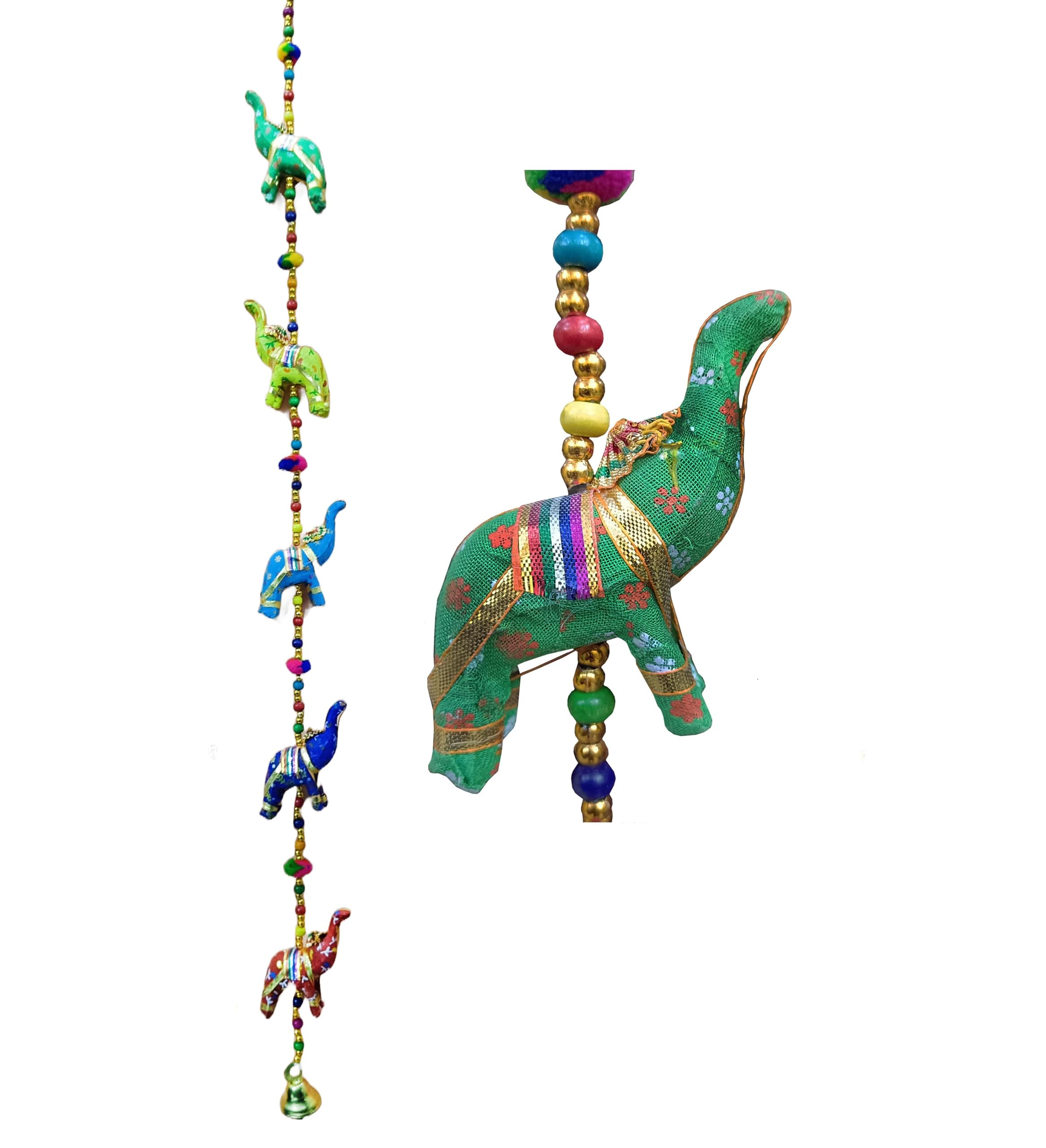 Indian Traditional Five Elephant Hanging Layer, Wall Hanging, Decorative Hanging with a Free elephant hanging