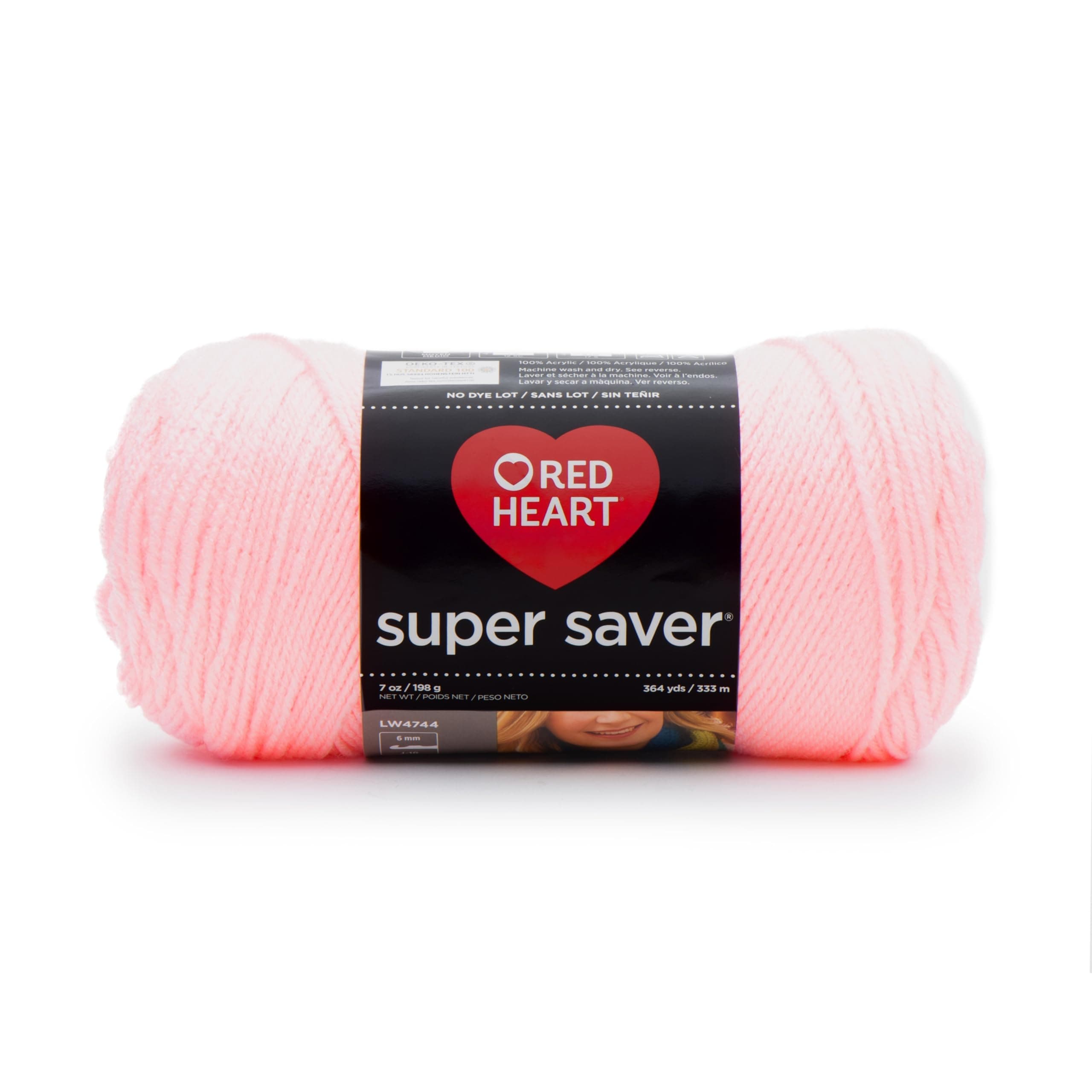 Red Heart Super Saver Yarn, Petal Pink