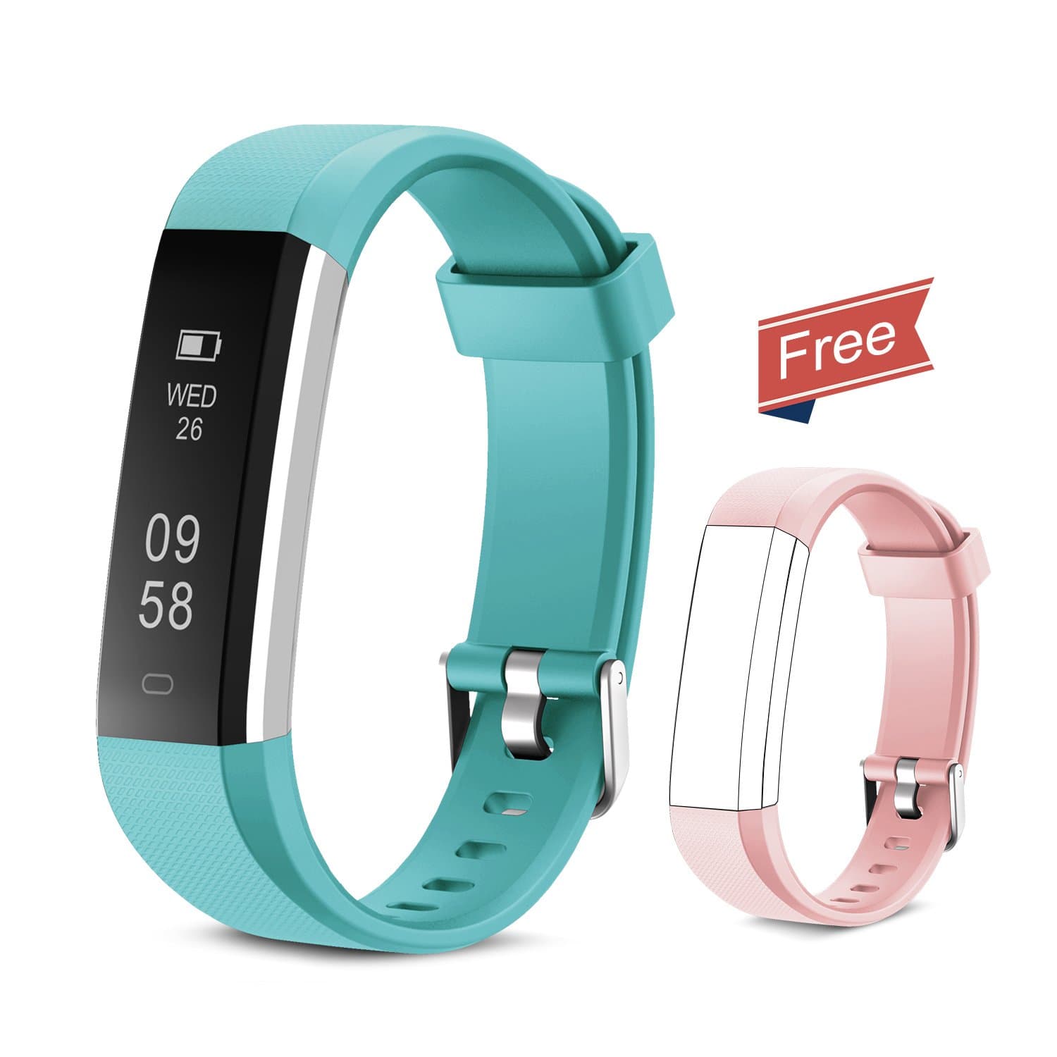 Yuanguo Fitness Tracker Smart Bracelet Activity Trackers Pedometer Watch Slim Smart Wristband Step Counter Sleep Monitor Calorie Counter Waterproof Fitness Watches for Kids Women Men