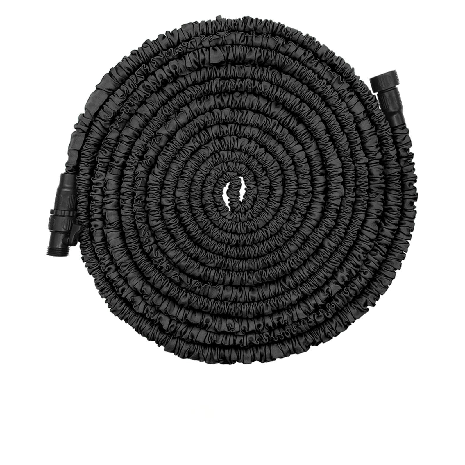 POYINRO Expandable Garden Hose, 25ft Strongest Expanding Garden Hose with Triple Layer Latex Core & Latest Improved Extra Strength Fabric Protection for All Your Watering Needs Improved Design(Black)