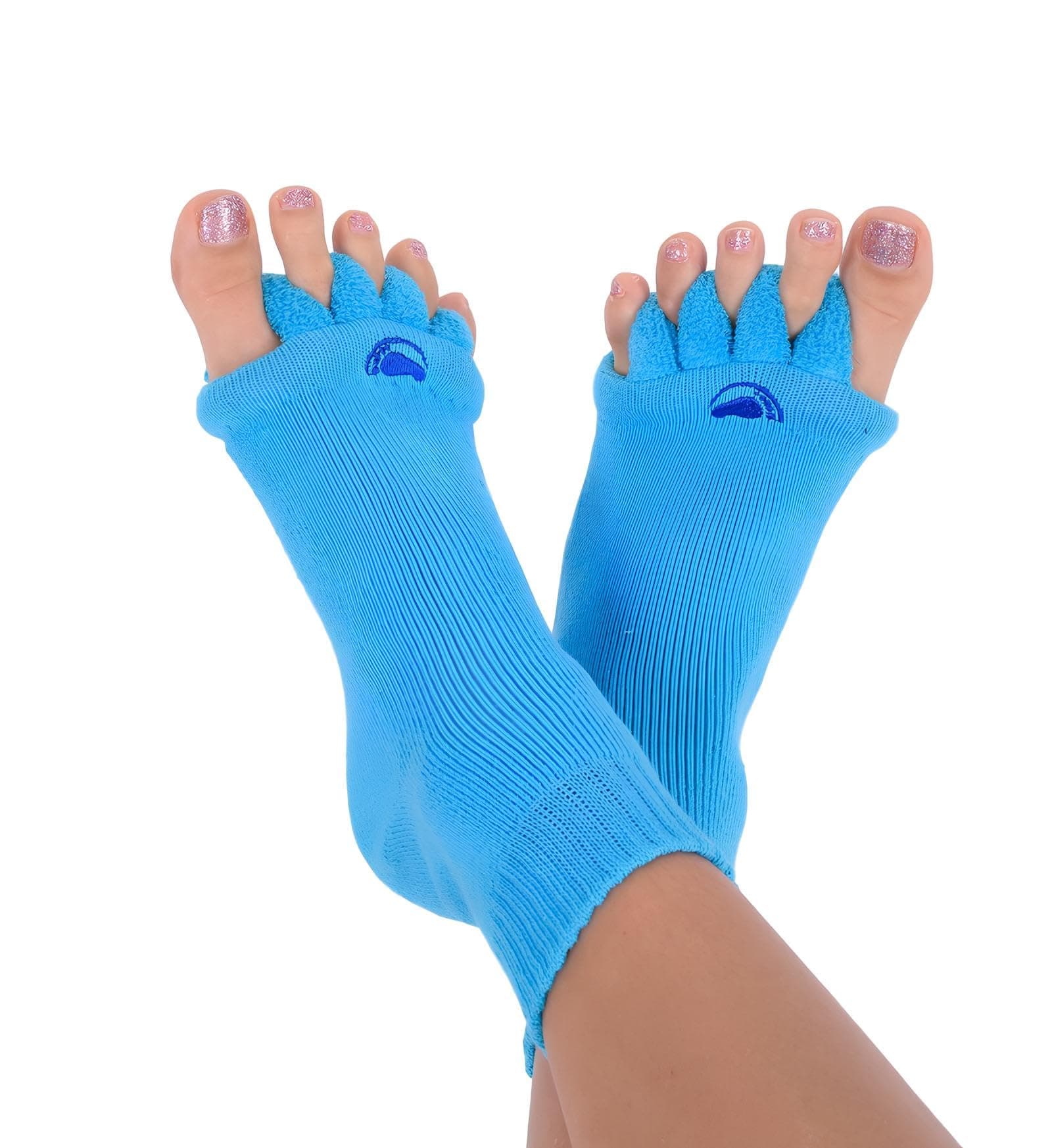 My Happy Feet Foot Alignment Socks with Toe Separators – Holiday Socks for Women & Men - Cozy Christmas Gift Idea