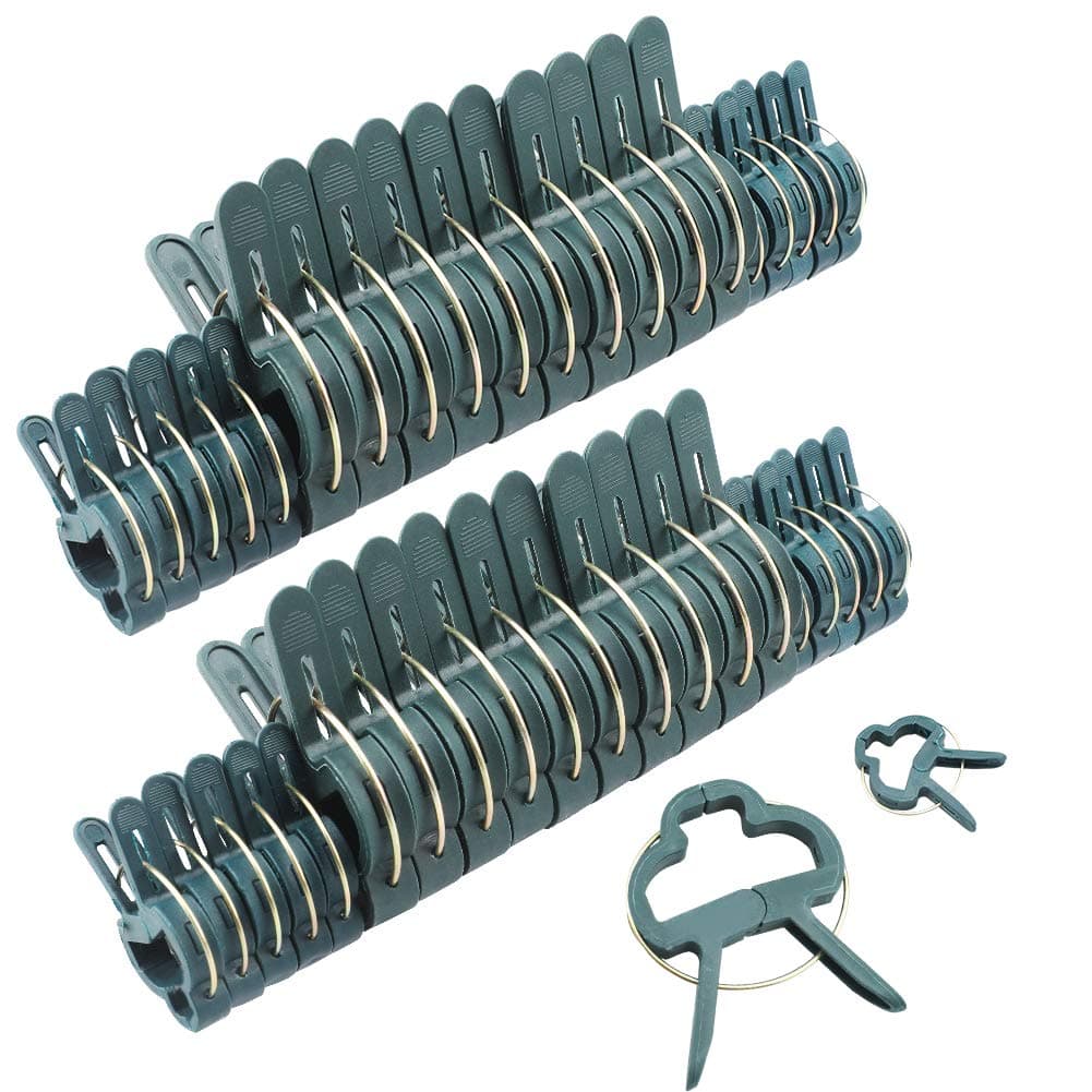 60 Pcs Plant Support Clips,Flower and Vine Clips,Garden Tomato Plant Support Clips for Supporting Stems,Vines Grow Upright (2 sizes in one pack)