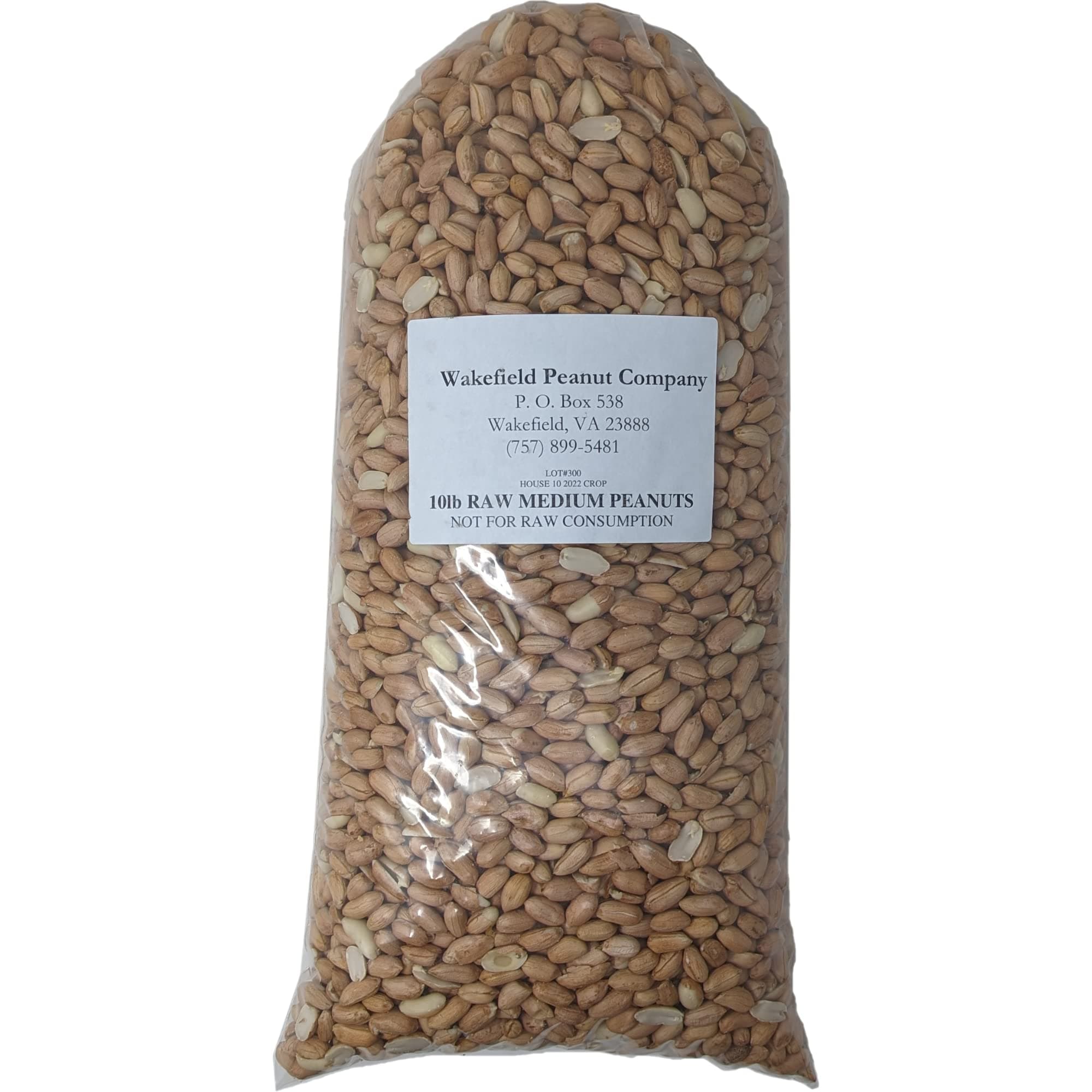 Wakefield Virginia Premium Grade Raw Cocktail Peanuts Medium, 10 LBS