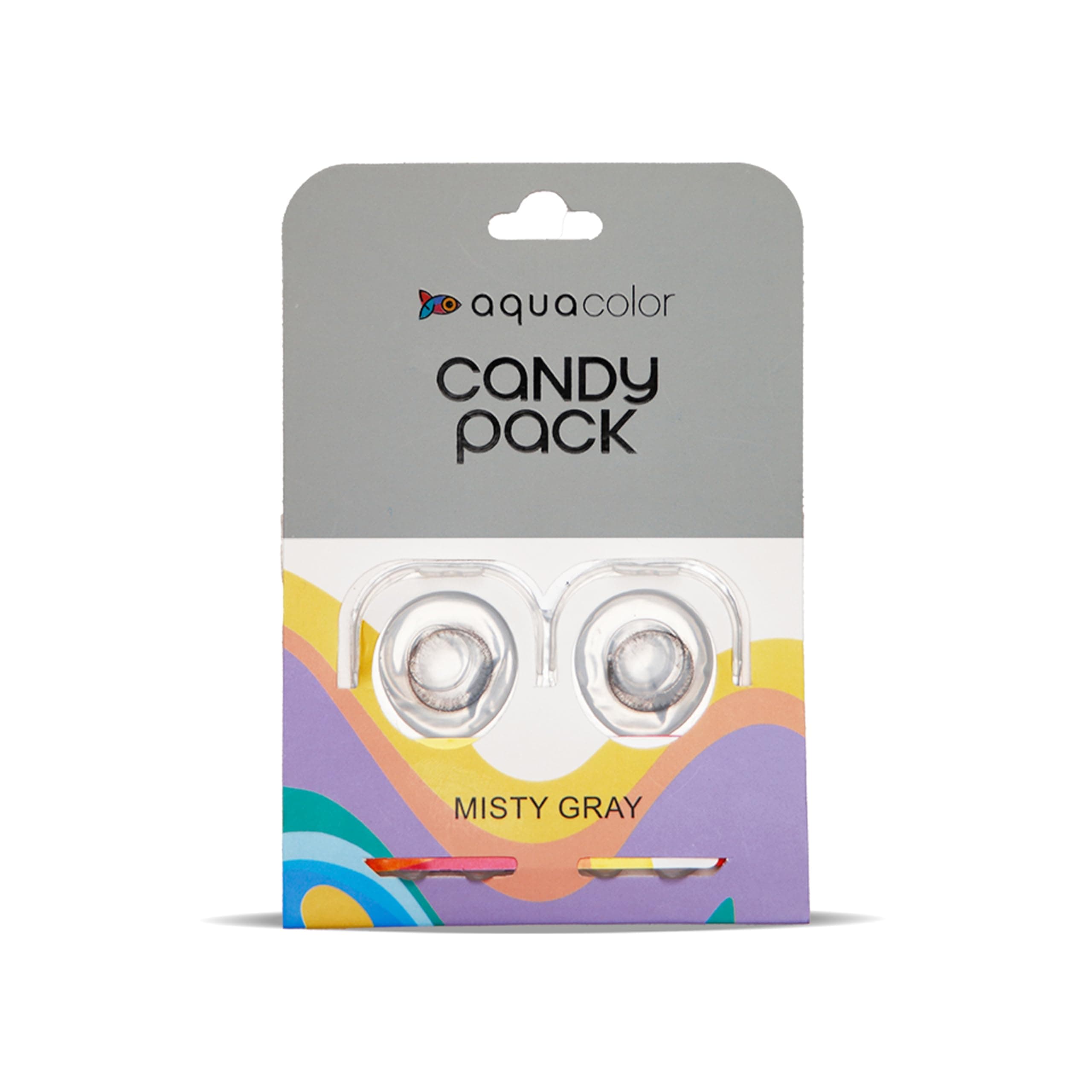 Aquacolor Misty Gray Candy Pack Zero Power Colored Lenses (2 Lens/Box)