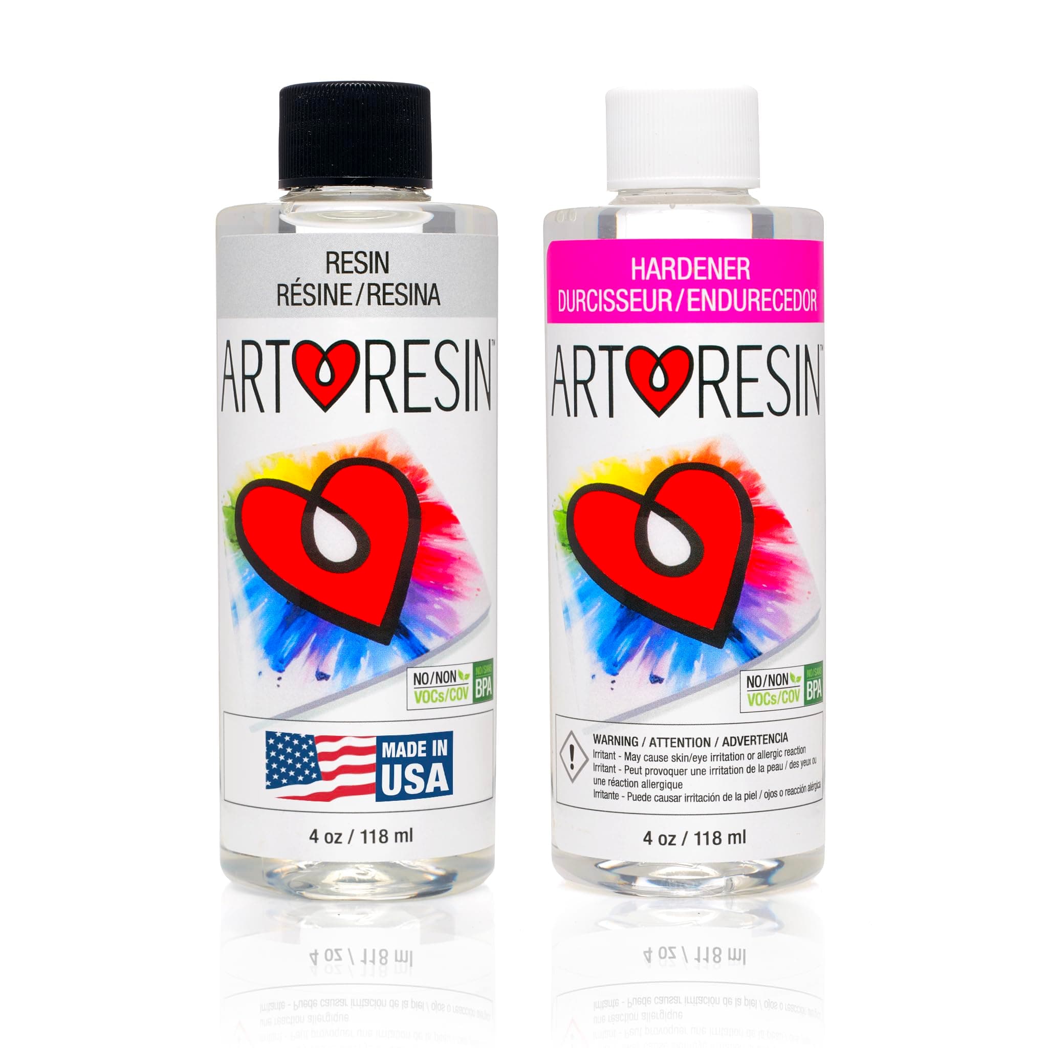 Epoxy Resin - Clear - Non-Toxic - 8 oz (4 oz resin + 4 oz hardener) (236 ml)