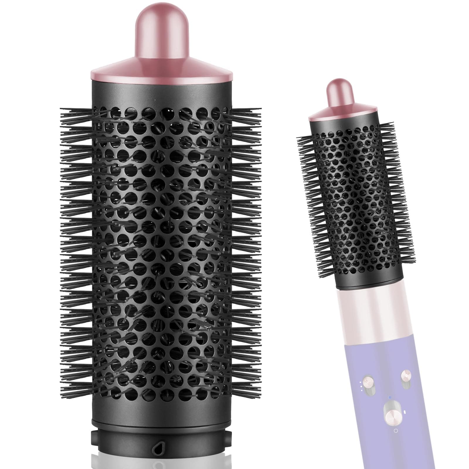 Round Volumizing Brush Attachment Pink for Dyson Airwrap Hair Volumizer Attachment Tool, Part No. 969489-01 970750-01