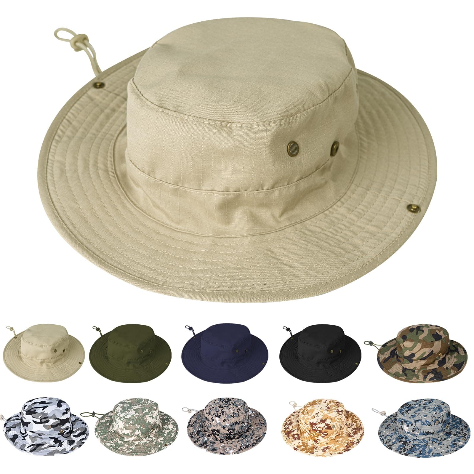 Sun Hats for Men Women Boonie Hat Foldable Fishing Hat UPF 50+ Bucket Hat for...