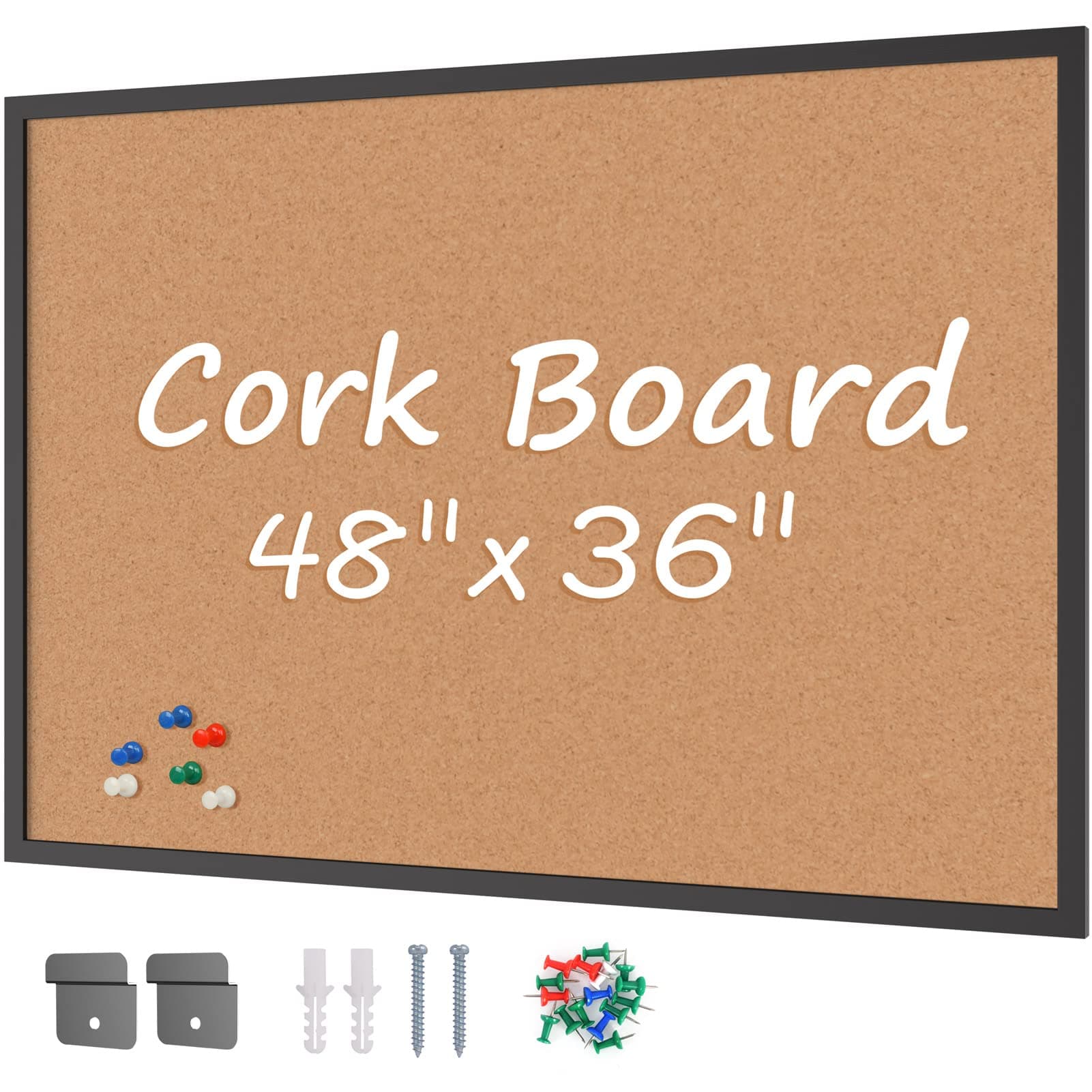 36" x 48" Wood Framed Corkboard