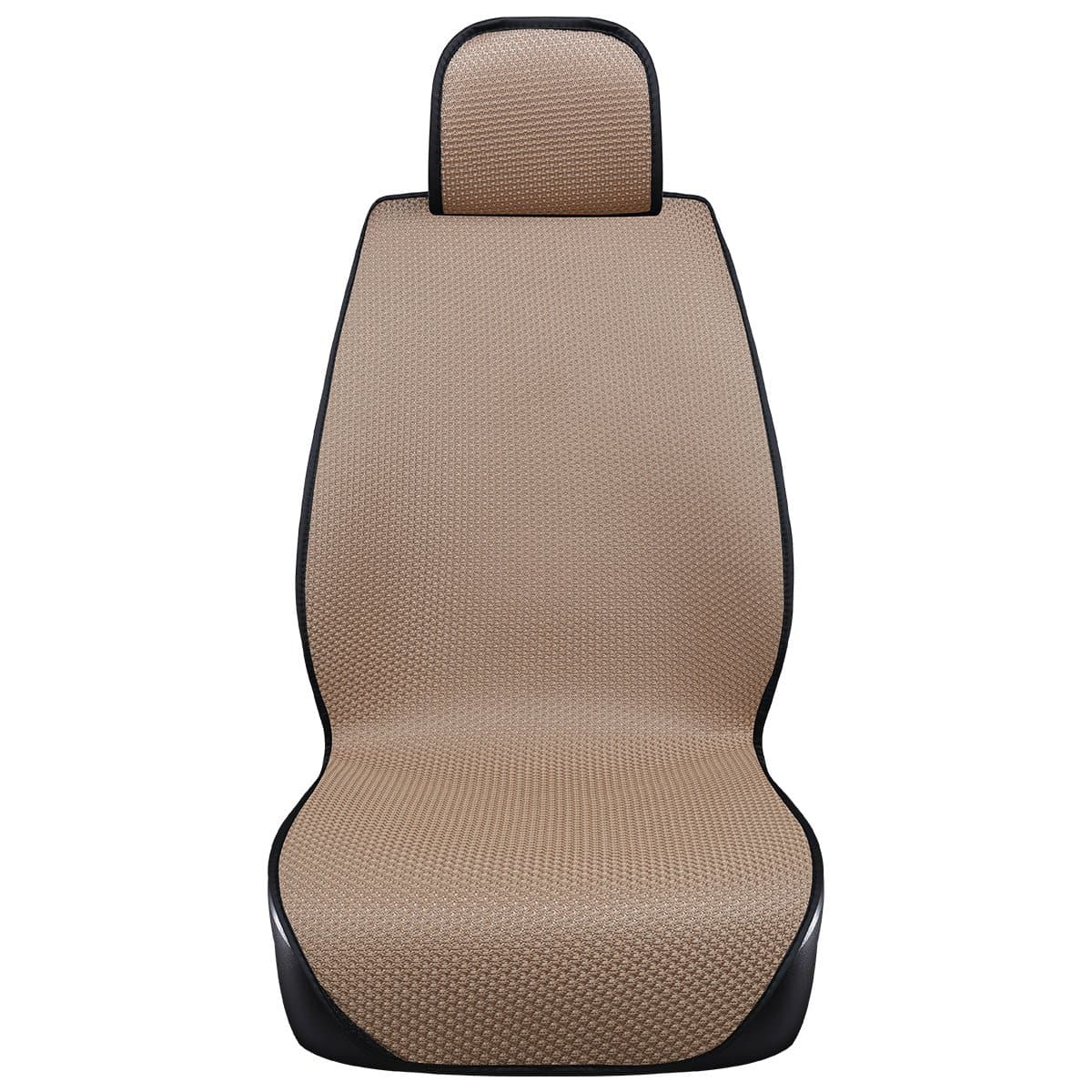 2 Pack Universal Car Seat Cushion Covers Ultra-Thin Ice Silk Non-Slip Car Seat Protector with Seat Bottom & Backrest & Pillow Car Seat Covers (Beige)