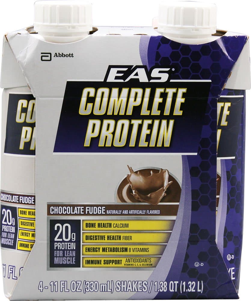 EAS Complete Protein Shake, Chocolate Fudge, 11 fl. oz. (Pack of 12)