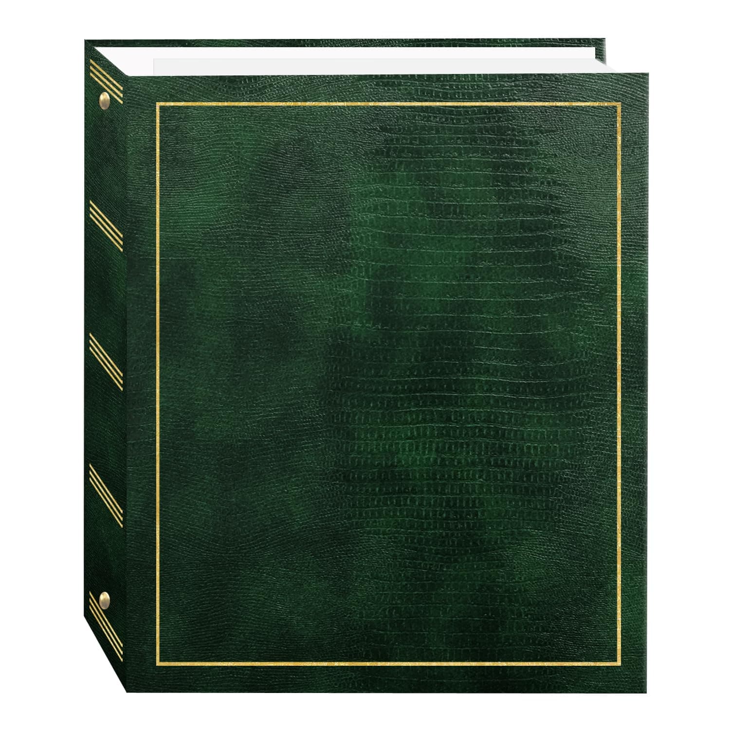 Pioneer Photo Albums Magnetic Self-Stick 3-Ring 100 Pages (50 Sheets), Hunter Green