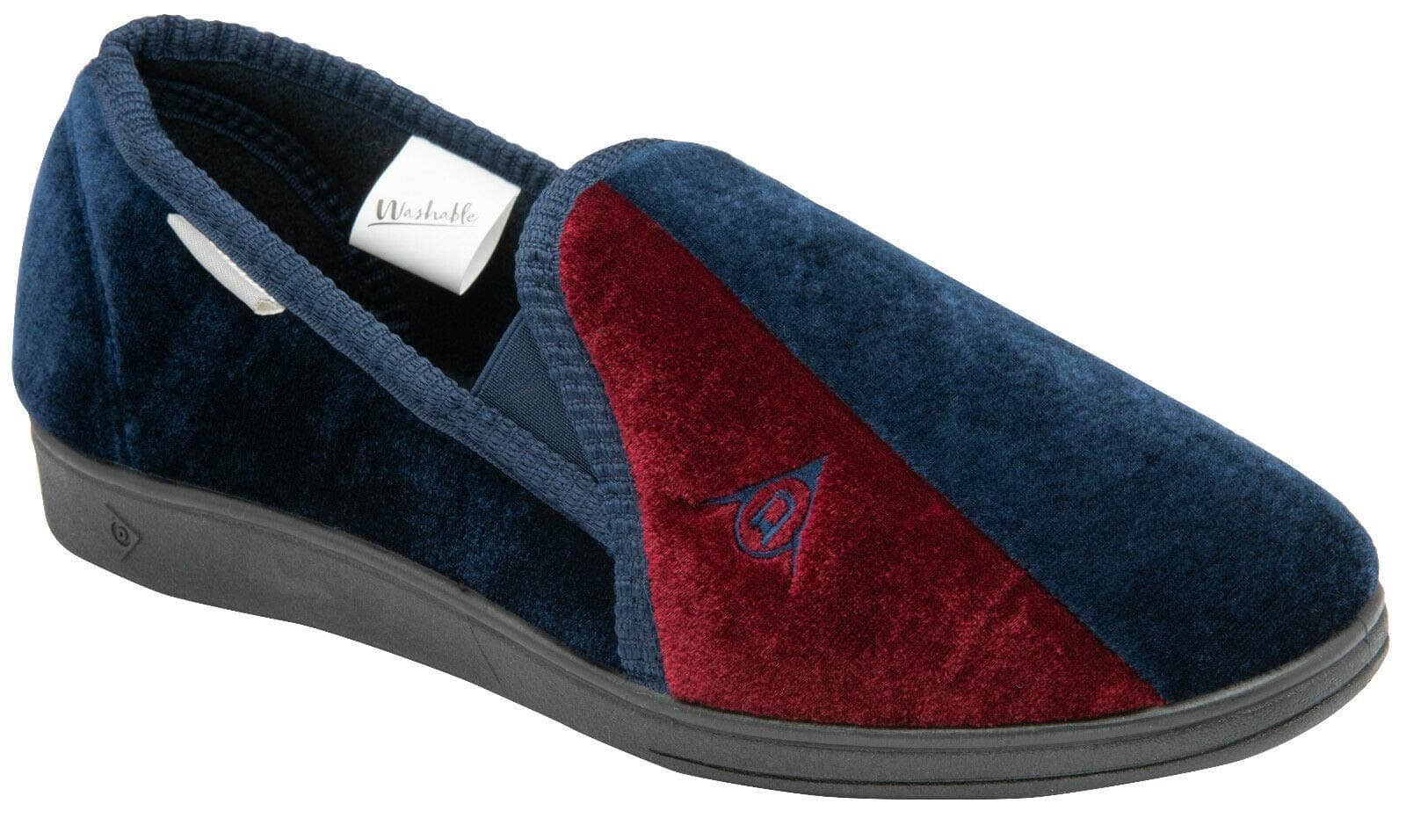 DUNLOPDuncan Mens Velour Twin Gusset Slippers