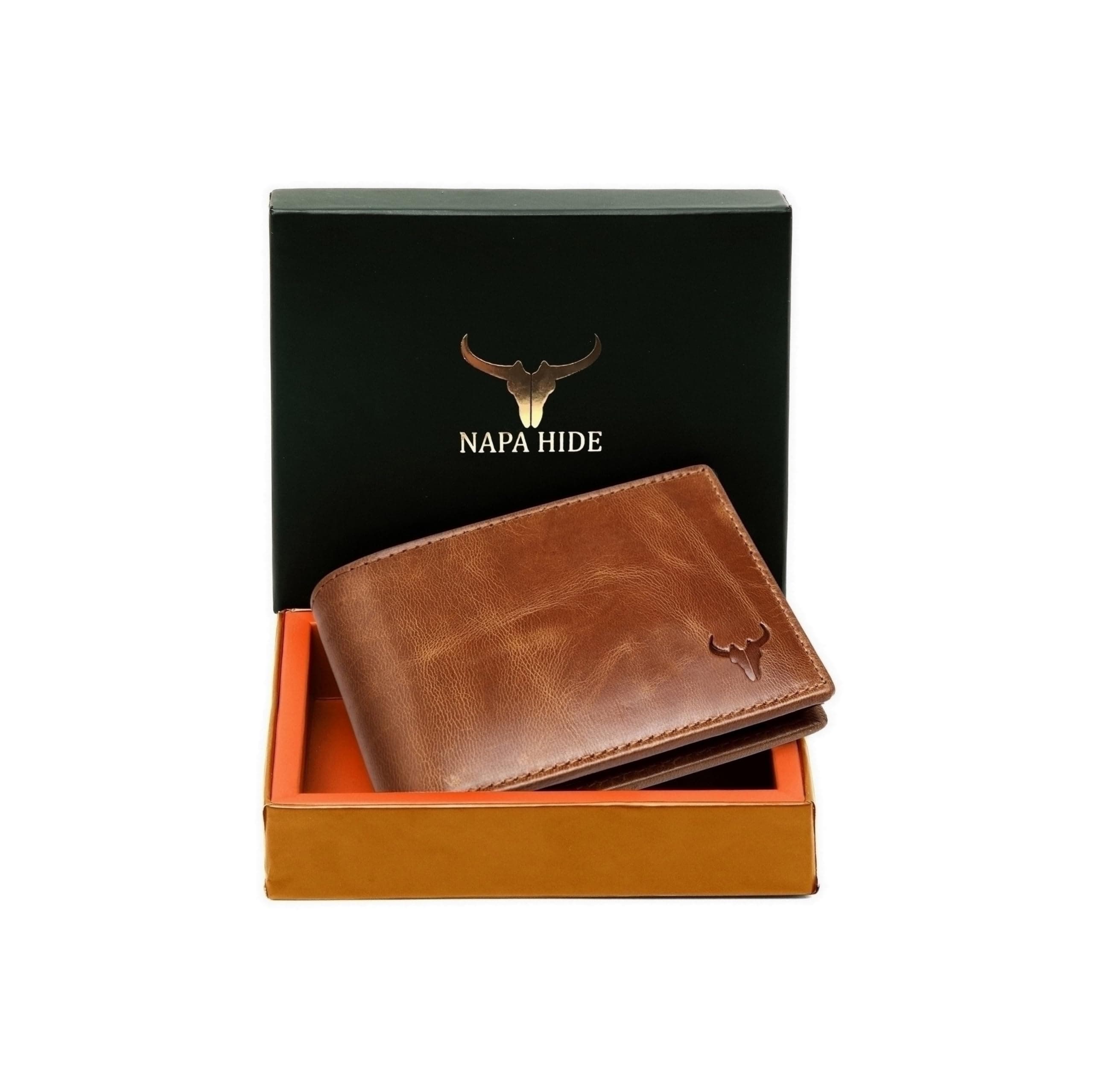 Leather Wallet for Men I Handcrafted I Multiple Credit/Debit Card Slots I 2 Currency Compartments I 2 Secret Compartments