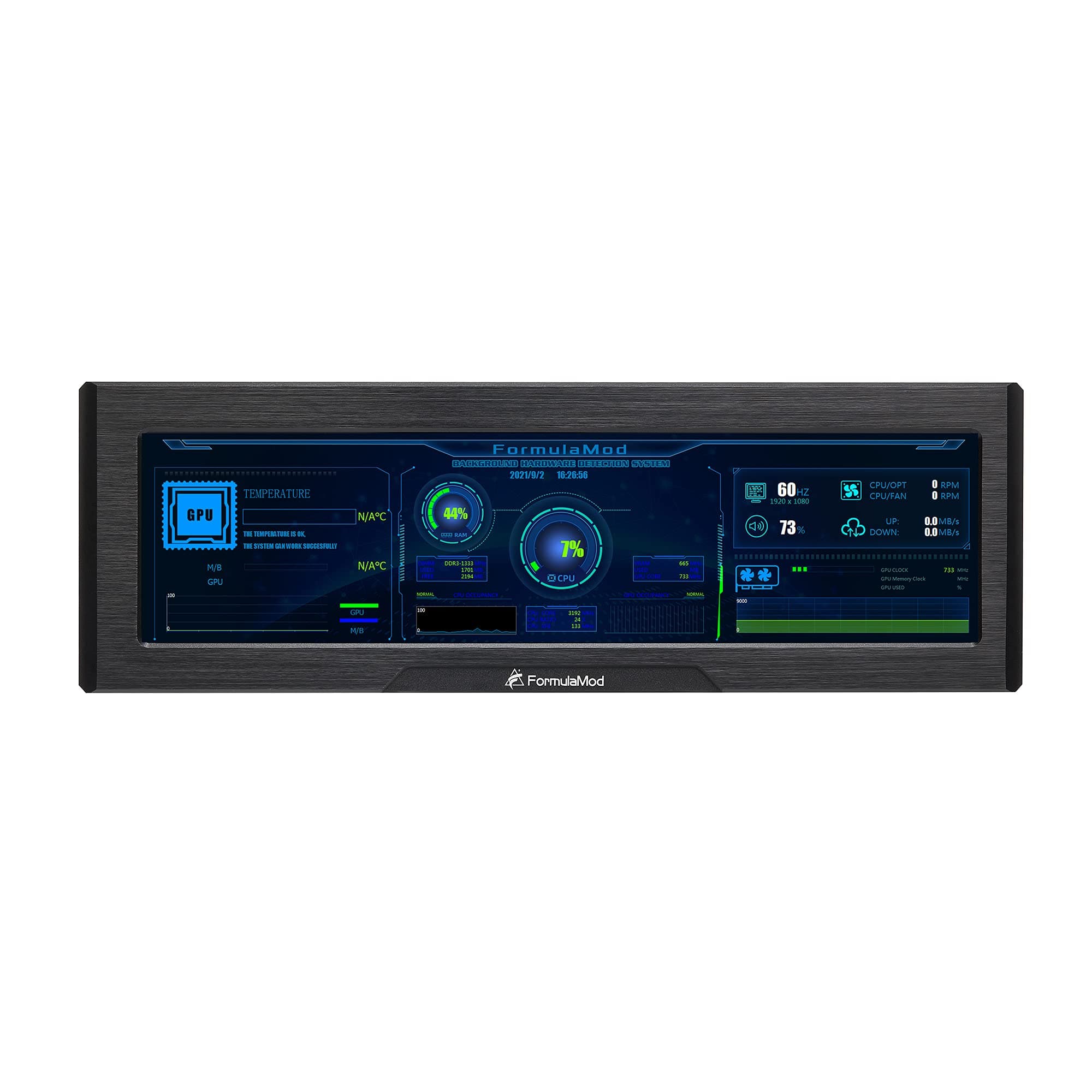 8.8 Inch CPU Hardware Temperature Monitor External Expansion Display HD High Resolution LCD Screen for PC ARGB Computer case Secondary Screen