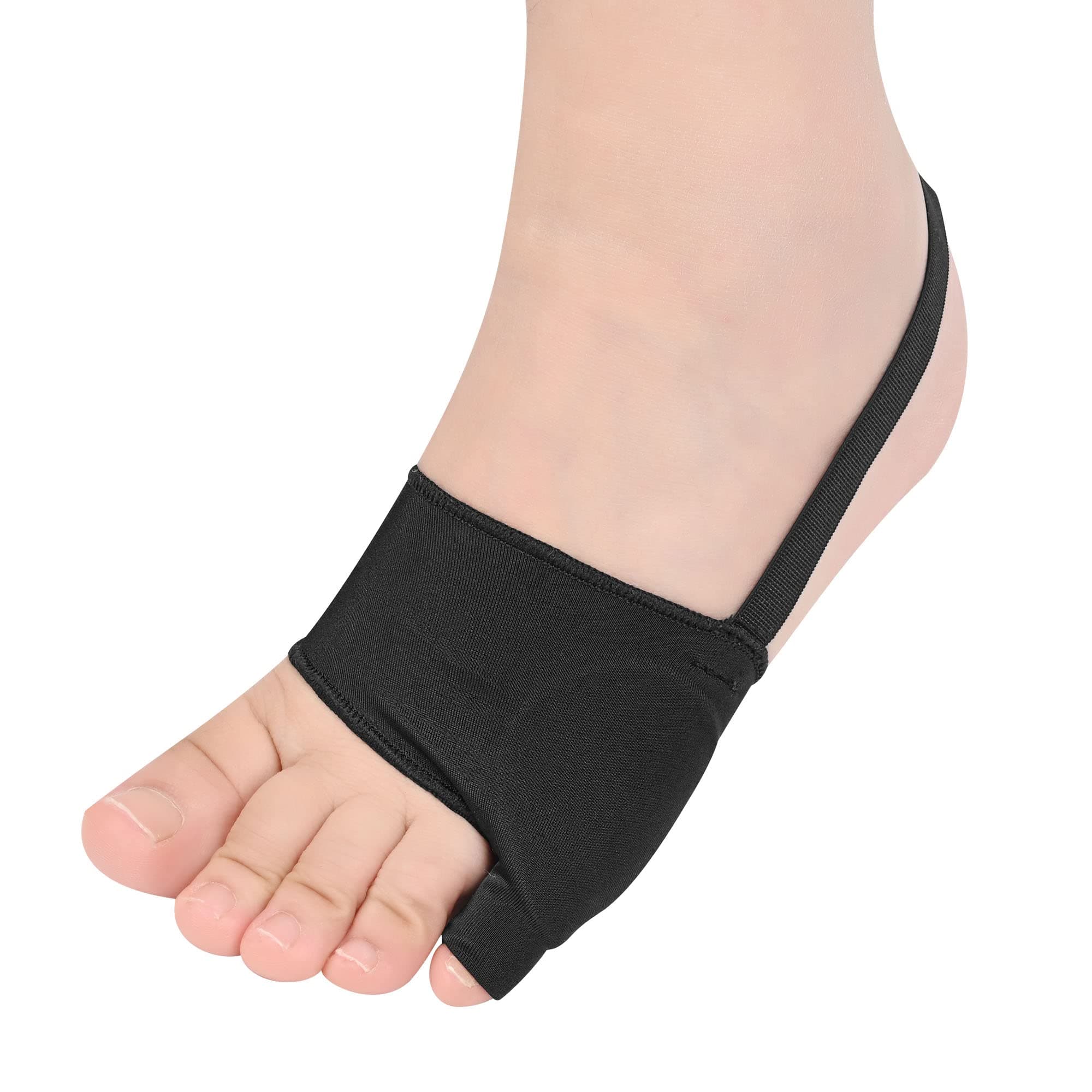 Tailors Bunion Corrector 1Pair Bunionette Sleeves Built-in Gel Pads Silicone Cover Guard With Non-slip Strap to Relief Bunion Pinky Toe Pain, Straighten Bunionette,Overlapping toe(Black-Small)