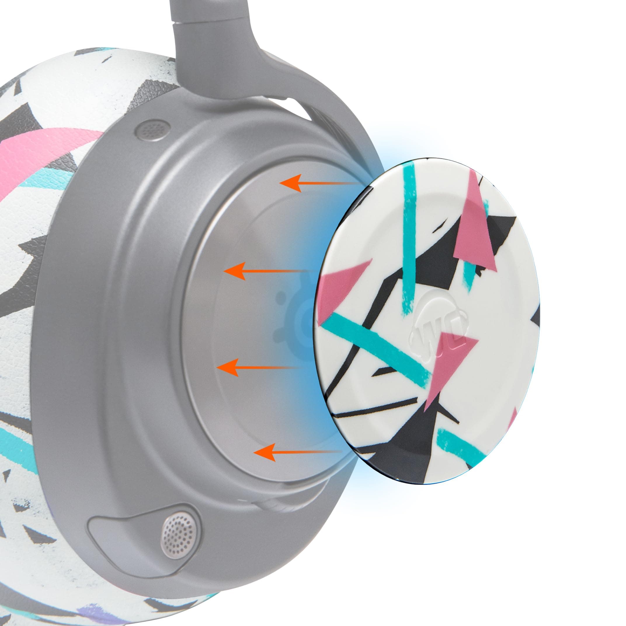 WC Side Plates for Arctis Nova Headsets, by Wicked Cushions | Fits Arctis Nova Pro Wireless/Pro Wired/Nova Elite/Nova 7 / 7X / 7P | 90's White