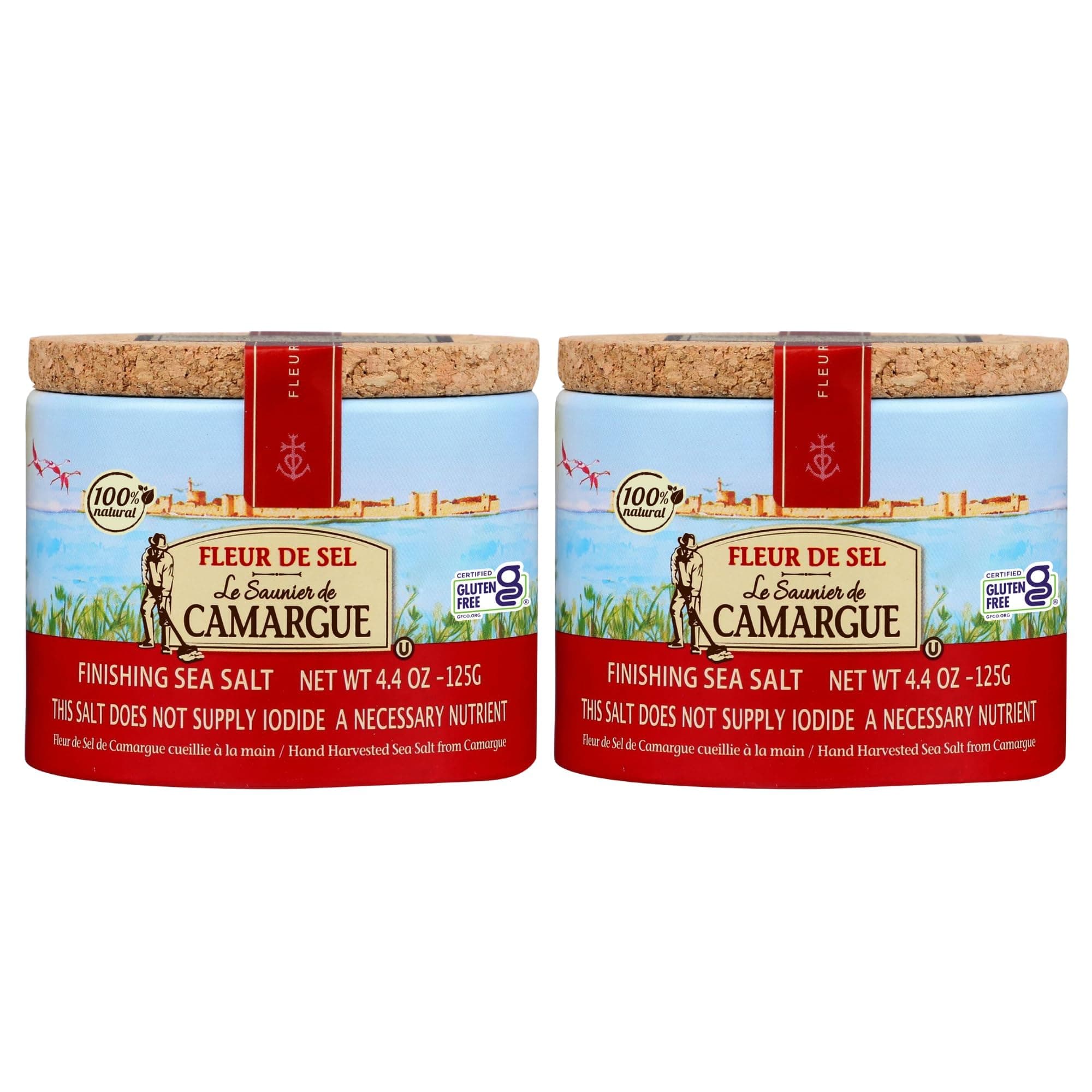 French Fleur Del Sel | Finishing Sea Salt, 4.4 oz (Pack of 2)