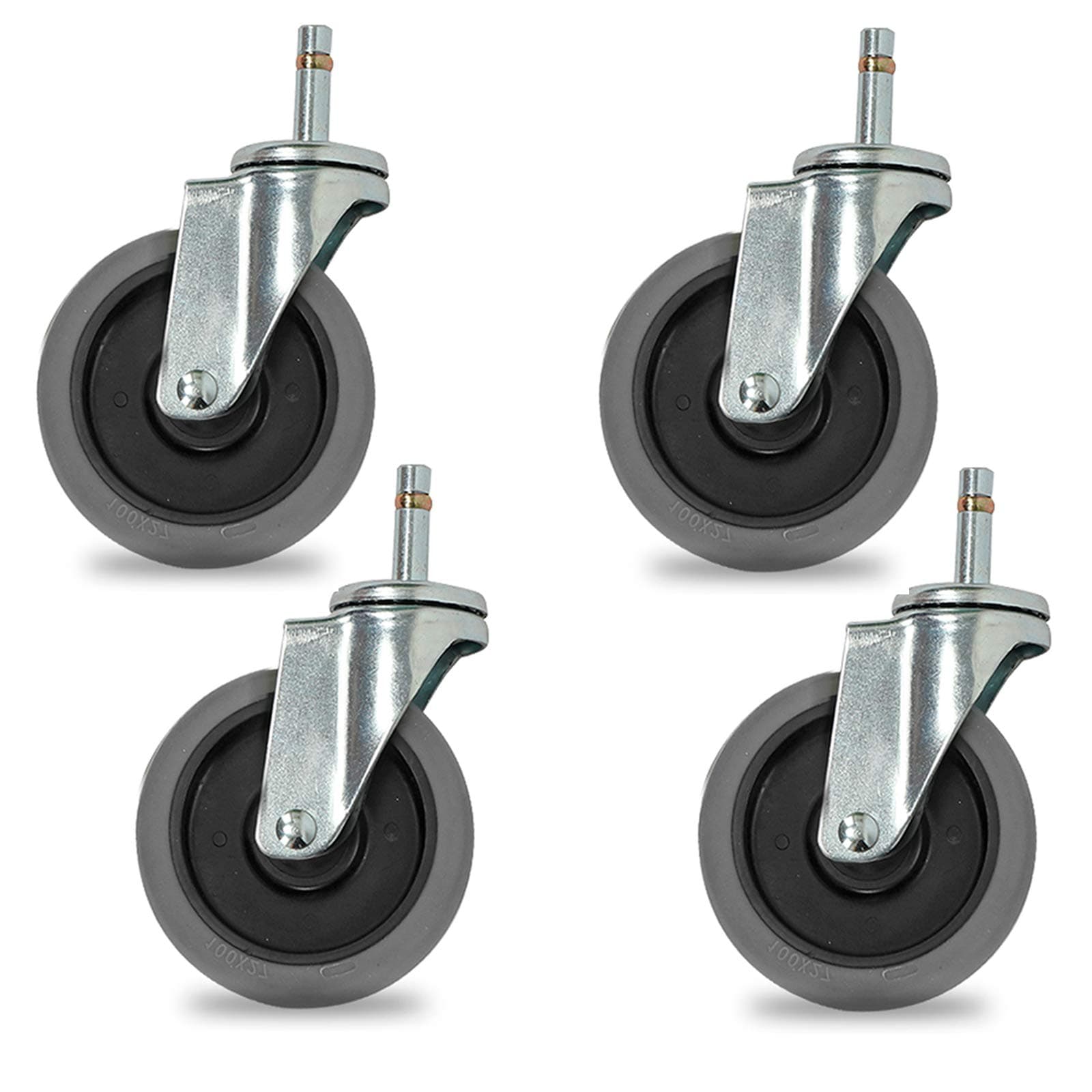 UYSELA Castor Wheels,4 Inchor Wheels Heavy Dutynitureer Dining Car Swivel Wheels,Stemors Industry Trolley Wheel, for Hotel School Dining Car,Silent Movinger,4 Pack/Universal/50Mm/2In