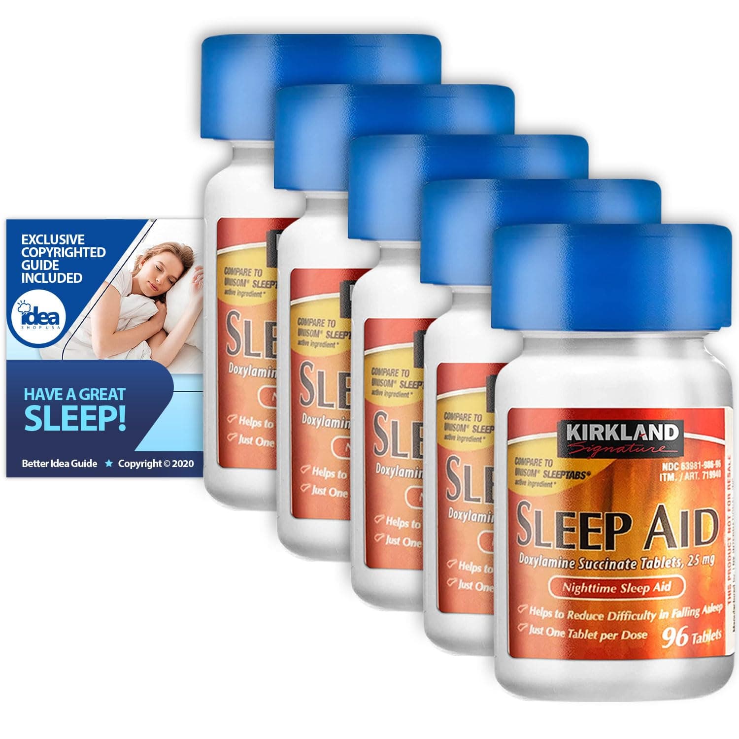 Idea Shop USA Nighttime Sleep Aid (25mg, Pack of 5,480 Pieces)